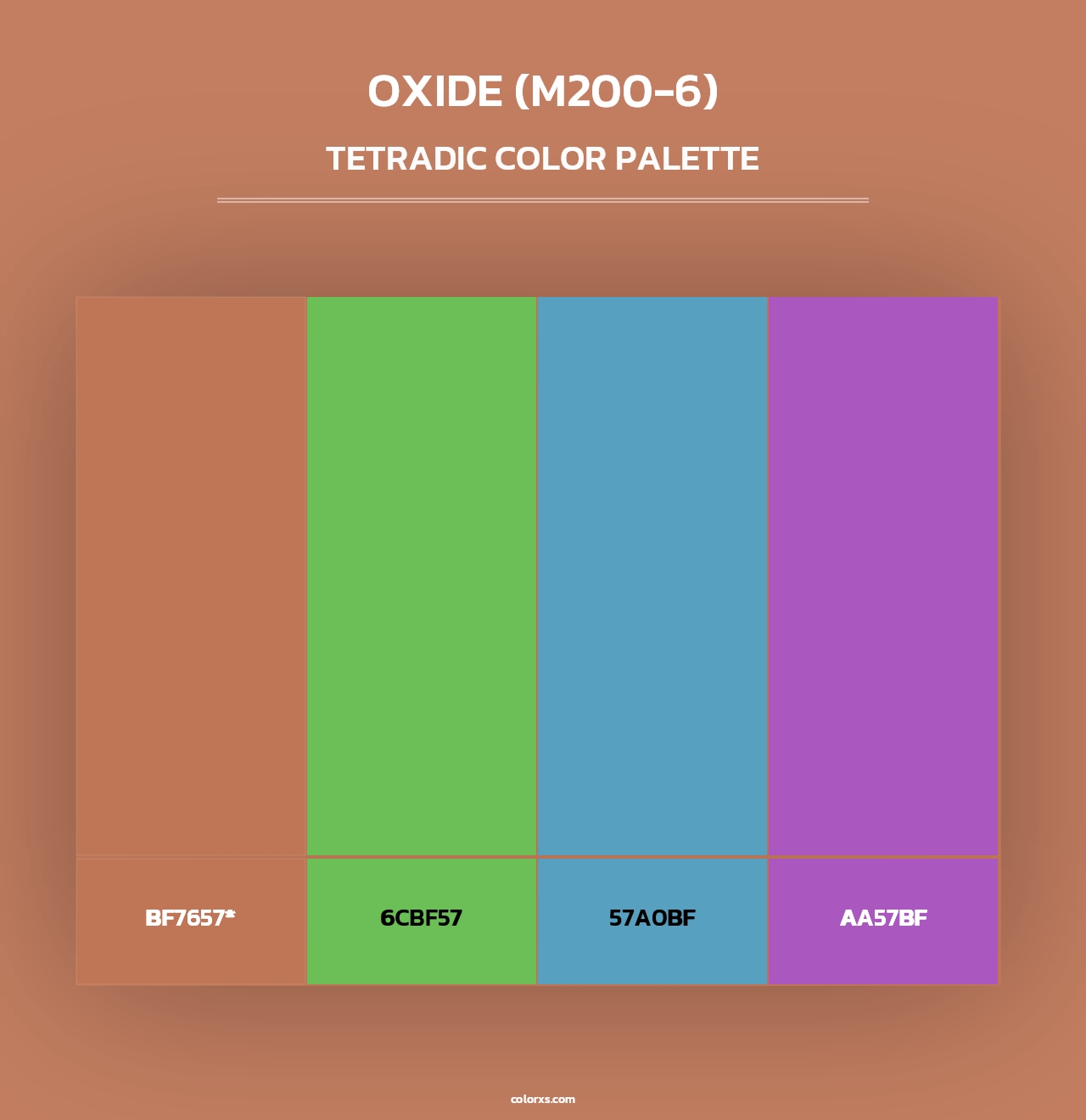 Oxide (M200-6) - Tetradic Color Palette