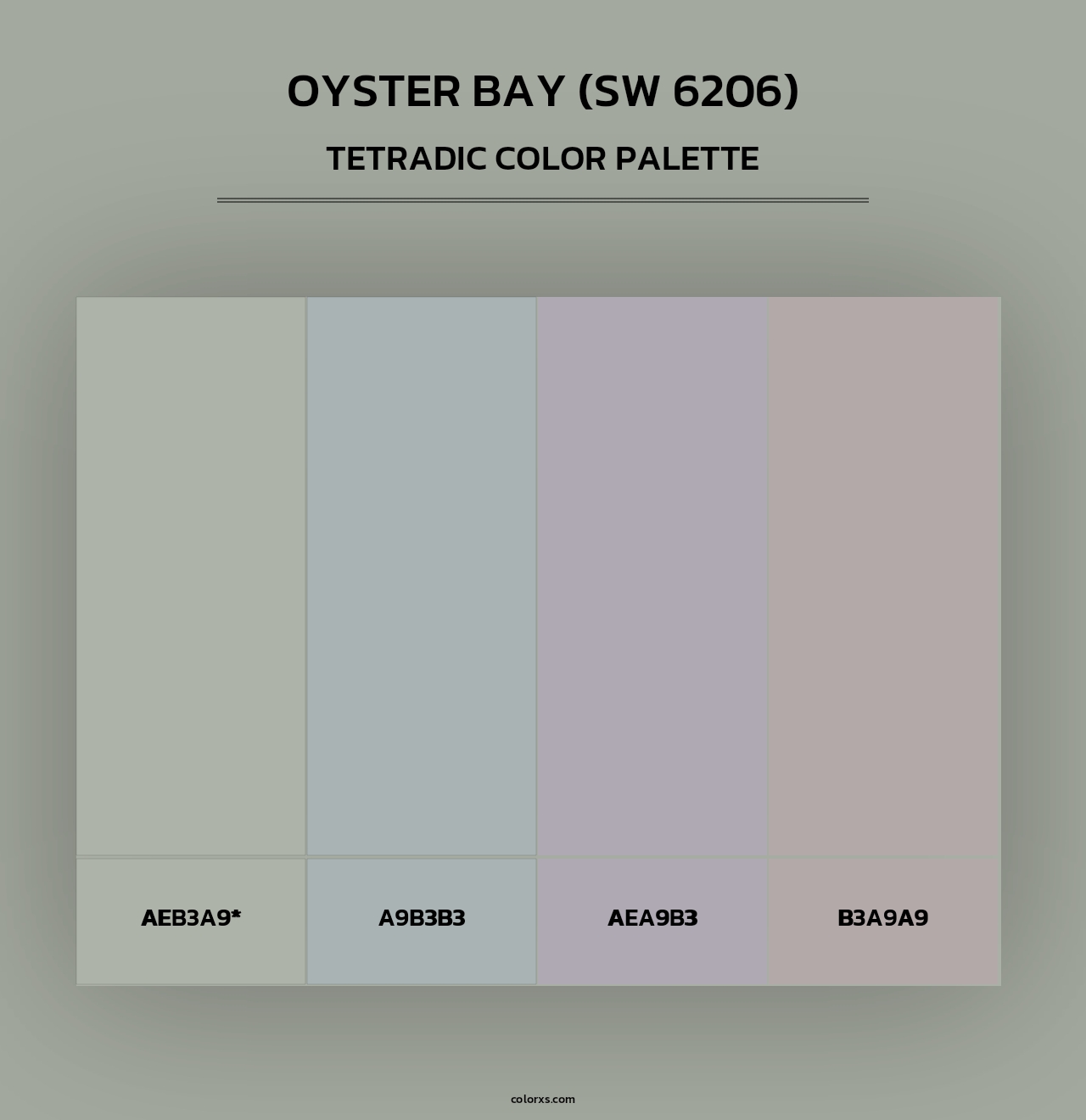 Oyster Bay (SW 6206) - Tetradic Color Palette