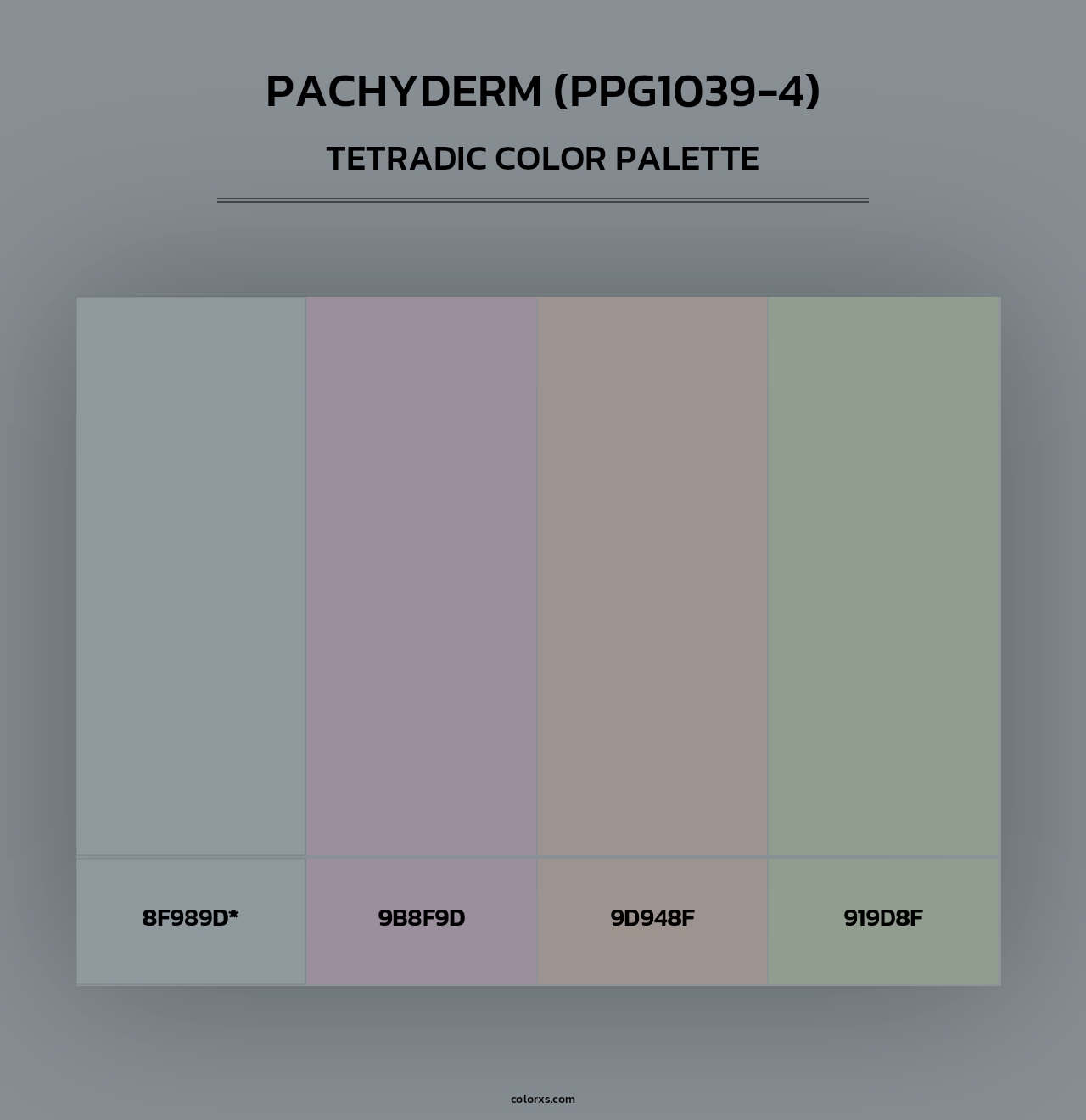 Pachyderm (PPG1039-4) - Tetradic Color Palette