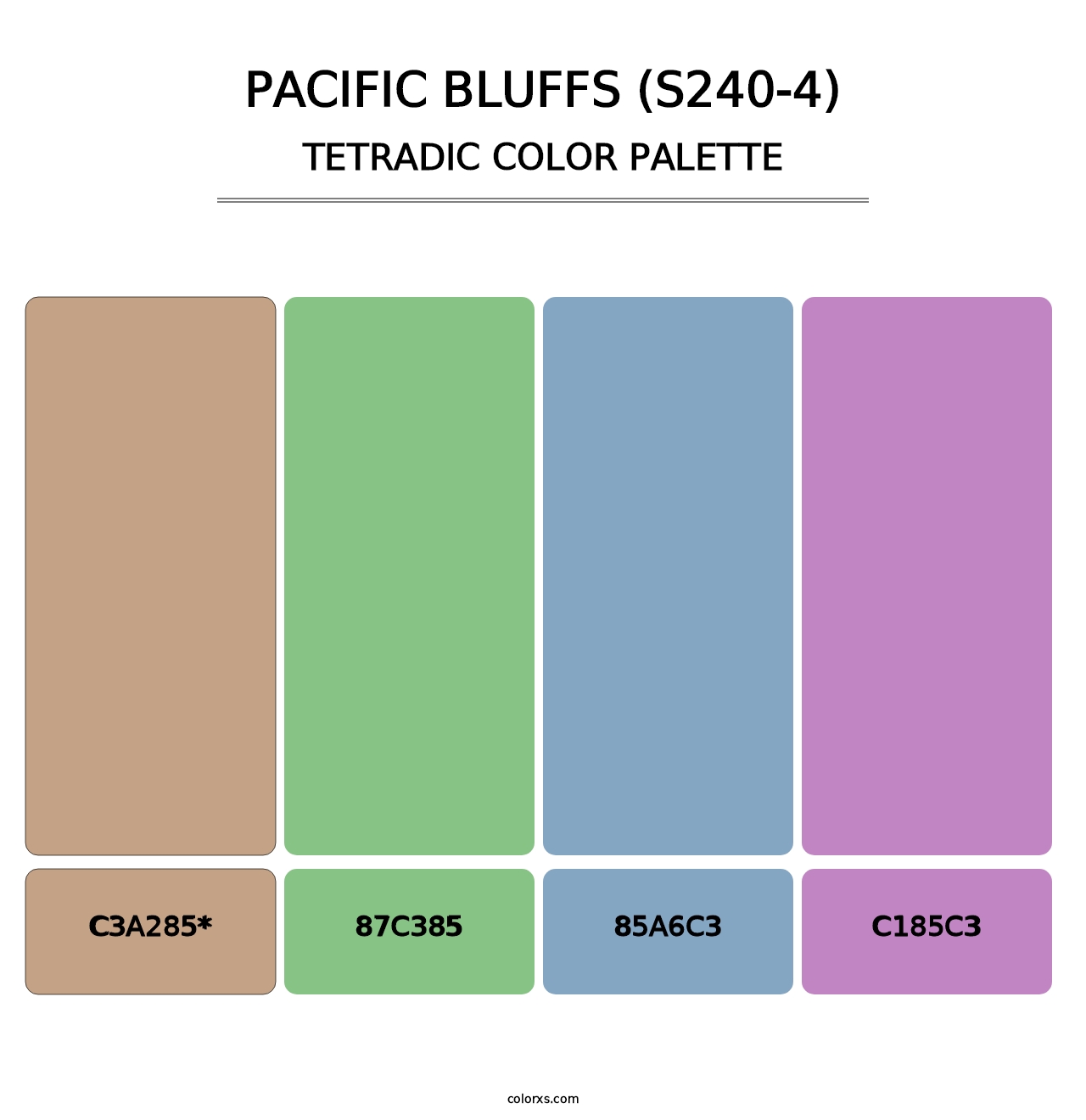 Pacific Bluffs (S240-4) - Tetradic Color Palette