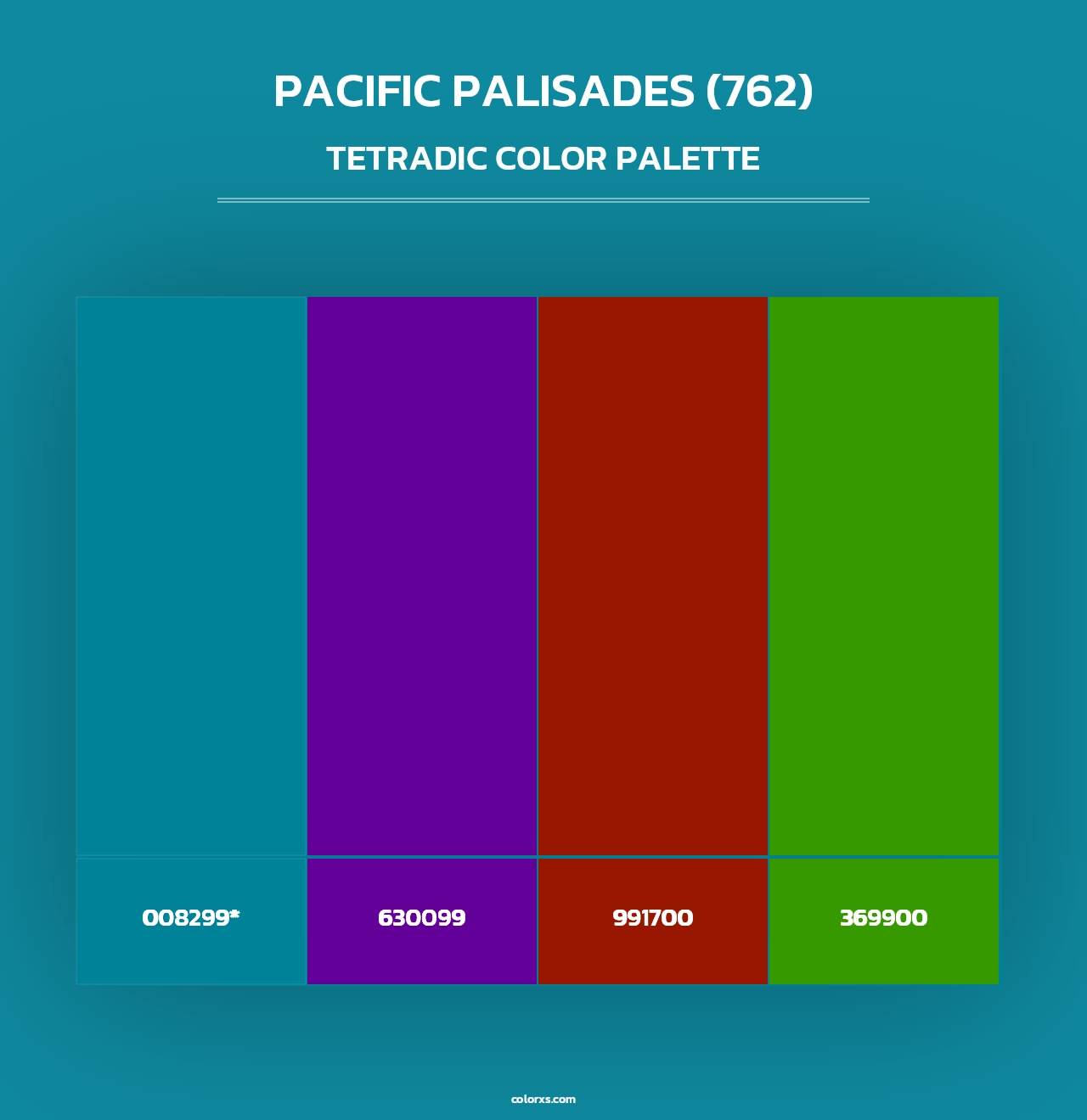 Pacific Palisades (762) - Tetradic Color Palette