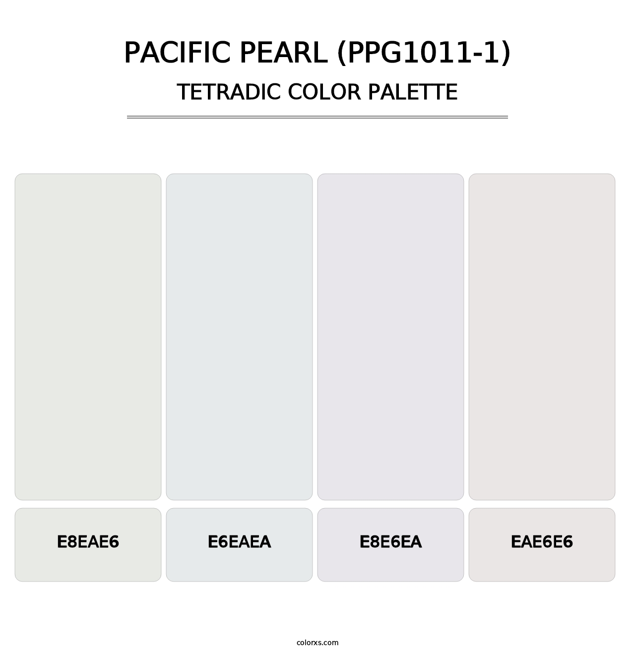Pacific Pearl (PPG1011-1) - Tetradic Color Palette