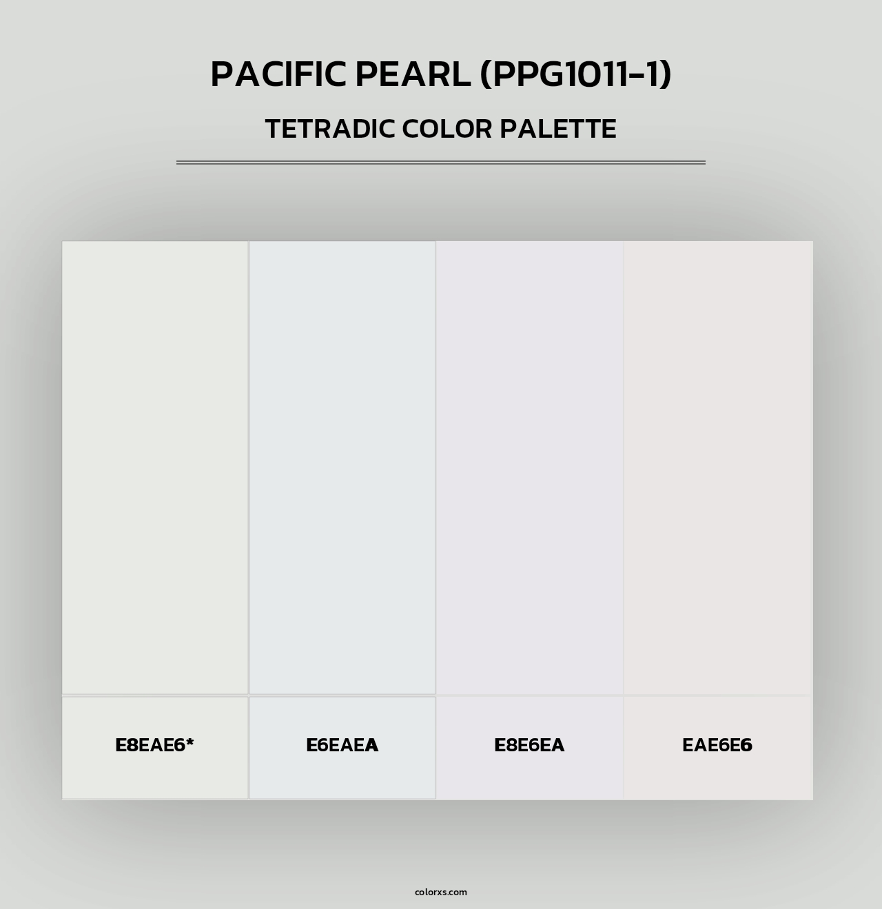 Pacific Pearl (PPG1011-1) - Tetradic Color Palette