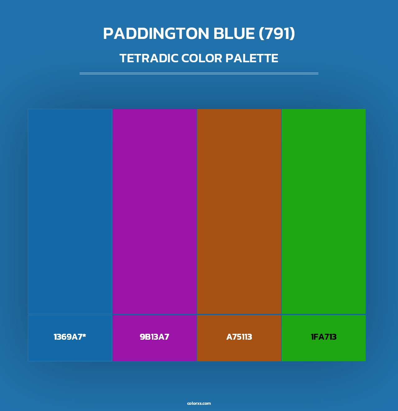 Paddington Blue (791) - Tetradic Color Palette