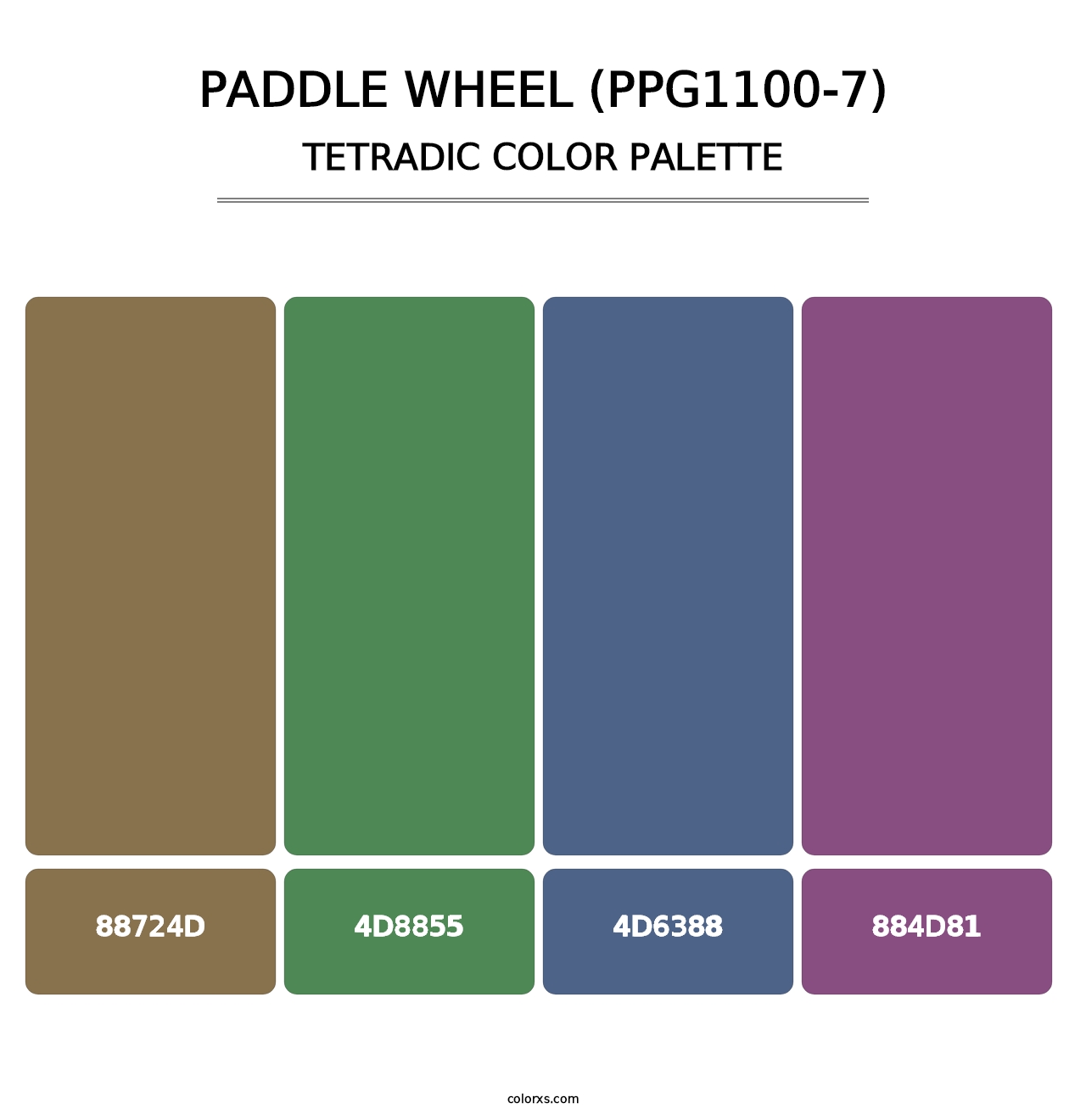Paddle Wheel (PPG1100-7) - Tetradic Color Palette