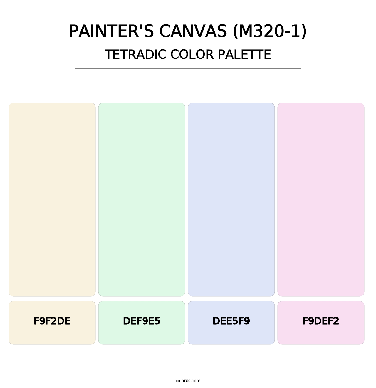 Painter'S Canvas (M320-1) - Tetradic Color Palette
