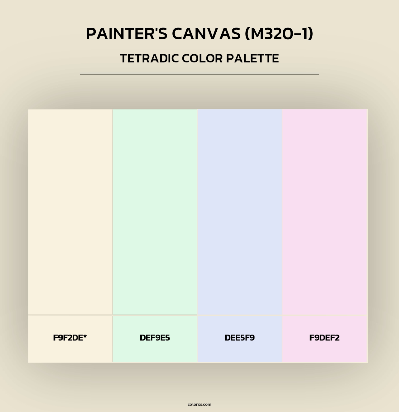 Painter'S Canvas (M320-1) - Tetradic Color Palette