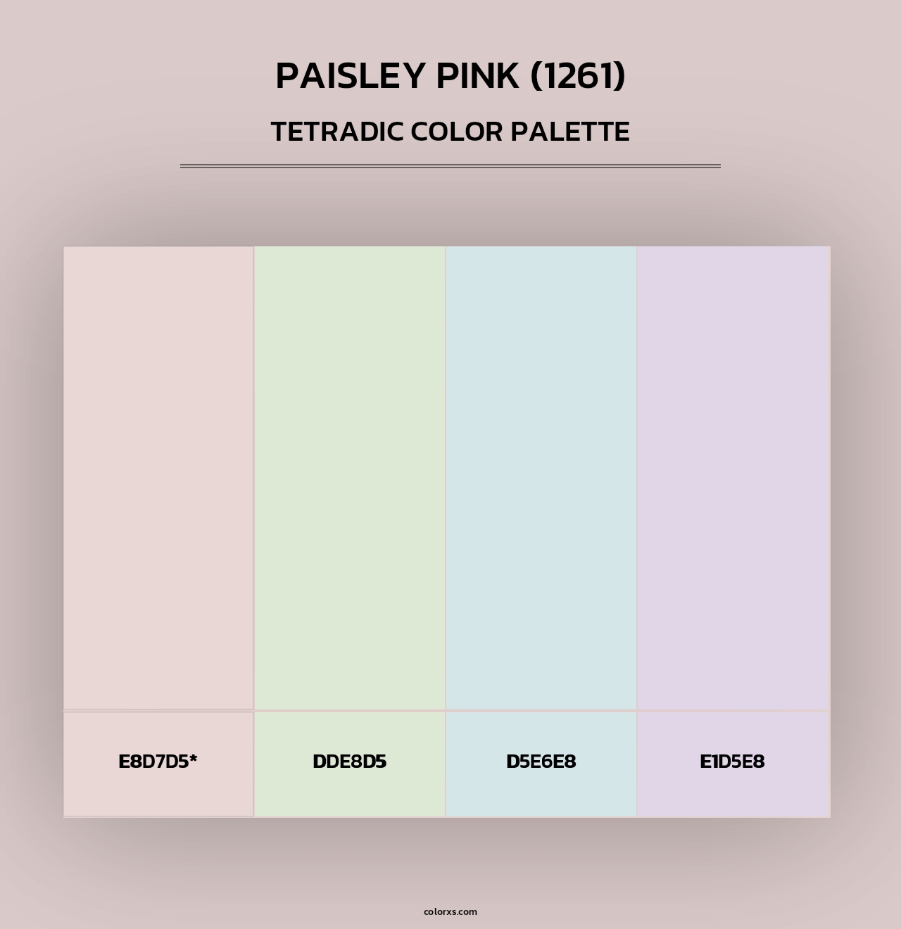 Paisley Pink (1261) - Tetradic Color Palette