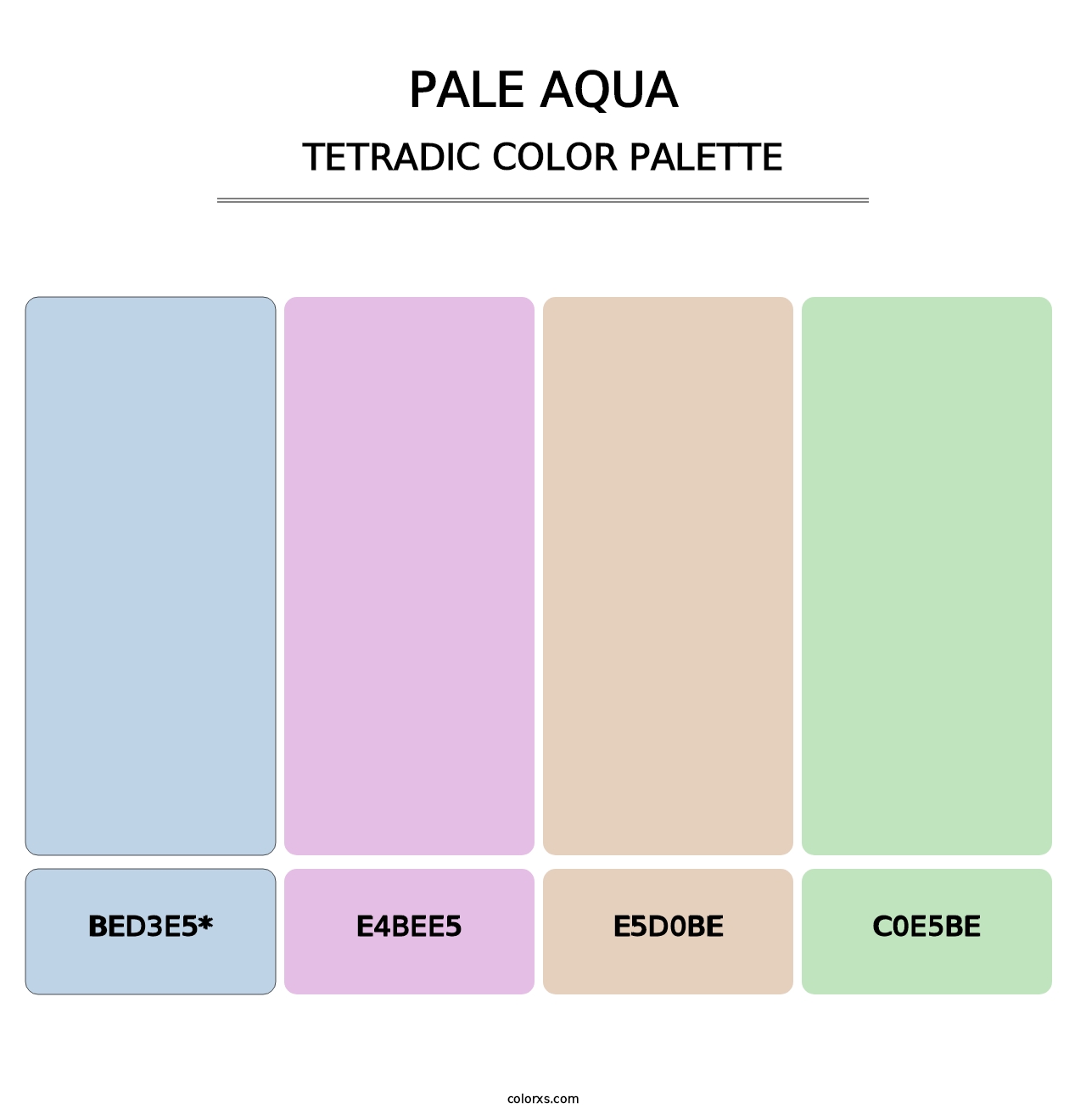 Pale Aqua - Tetradic Color Palette