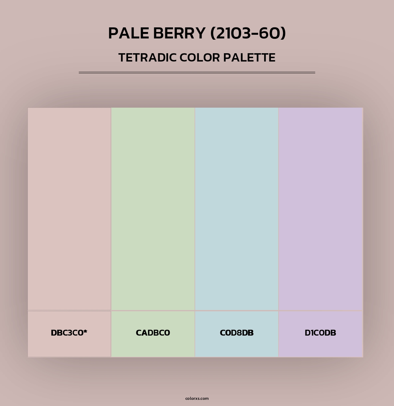 Pale Berry (2103-60) - Tetradic Color Palette