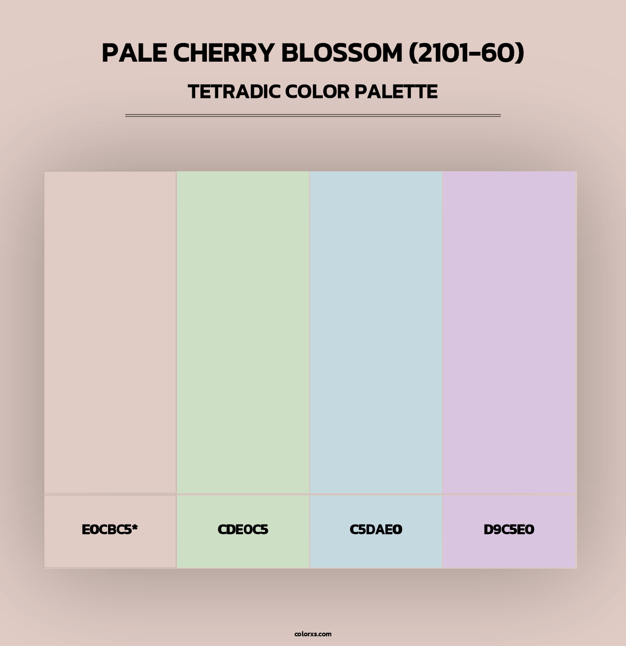 Pale Cherry Blossom (2101-60) - Tetradic Color Palette