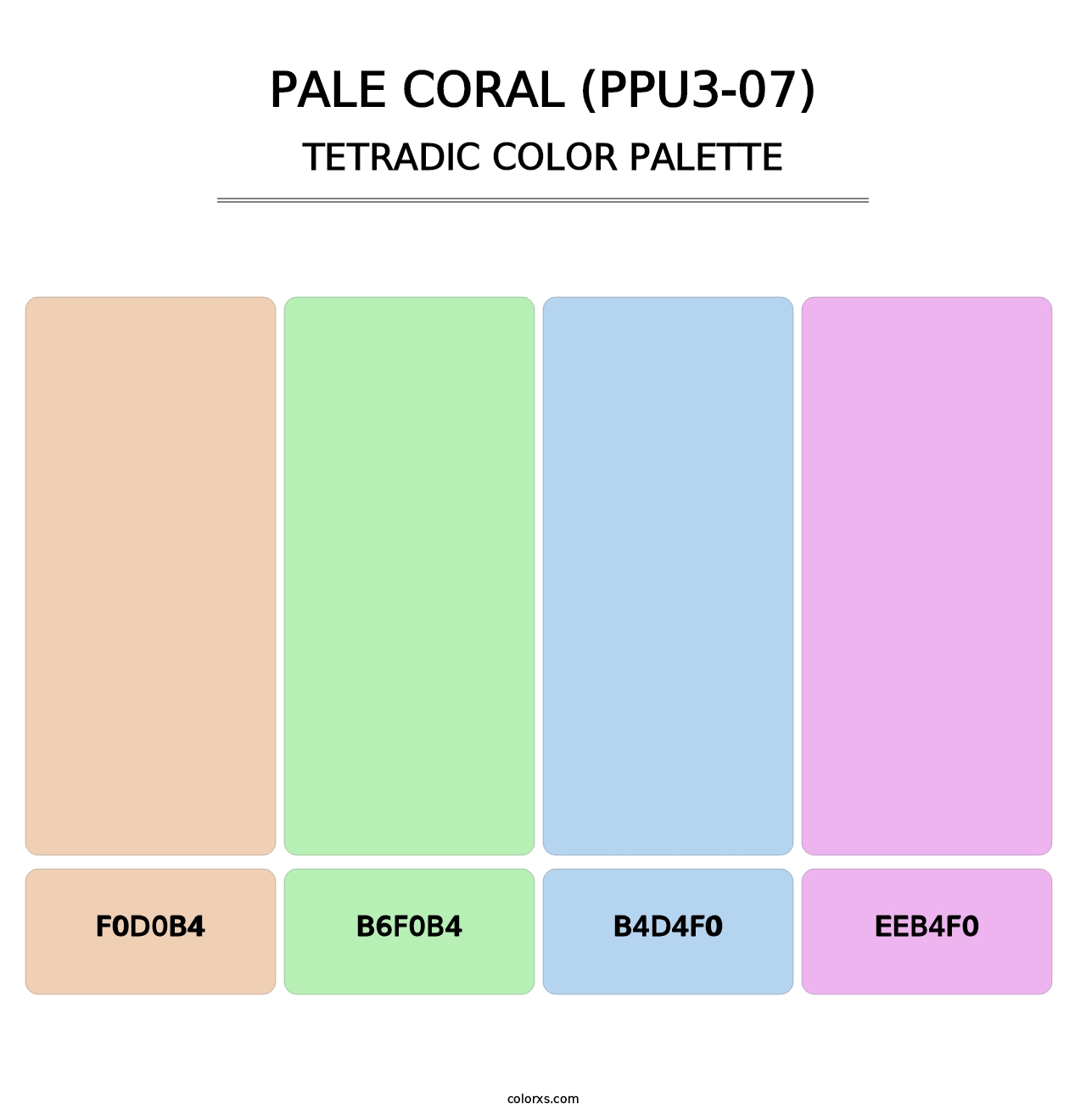 Pale Coral (PPU3-07) - Tetradic Color Palette