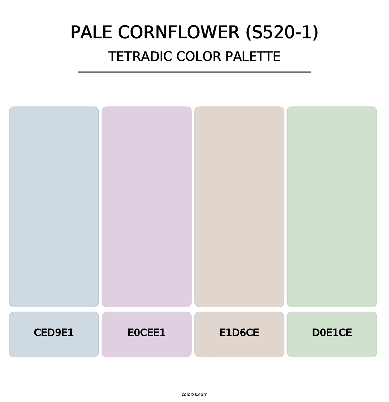 Pale Cornflower (S520-1) - Tetradic Color Palette