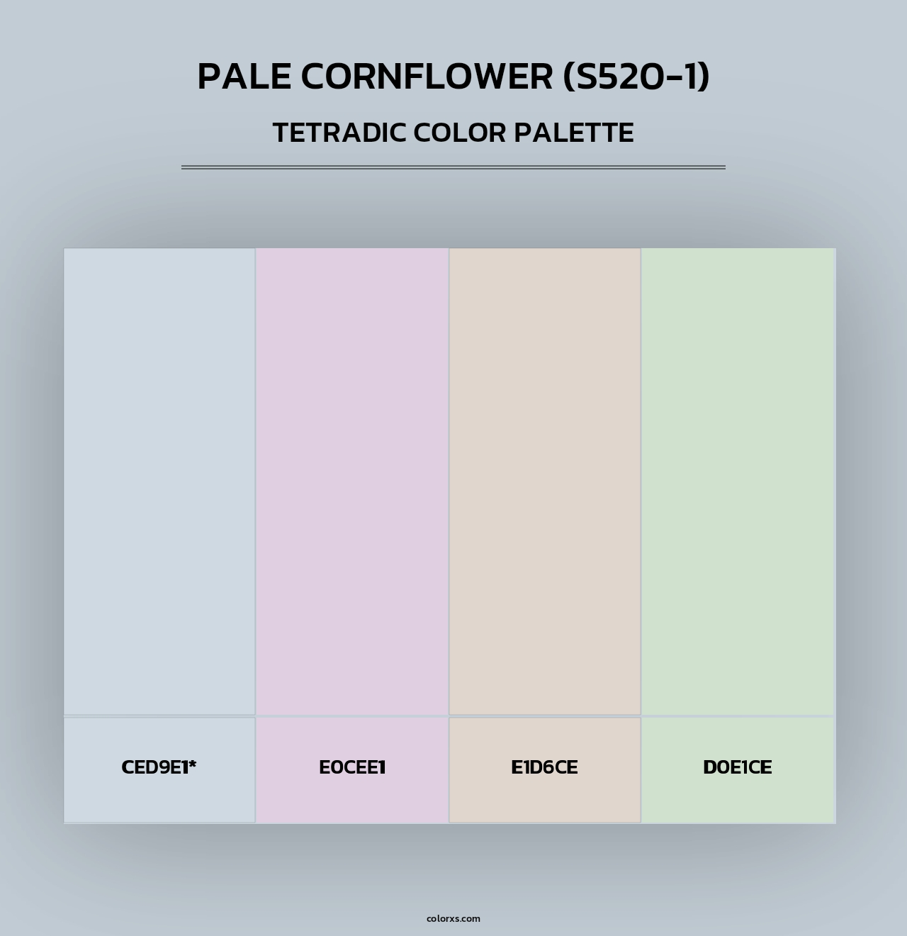 Pale Cornflower (S520-1) - Tetradic Color Palette