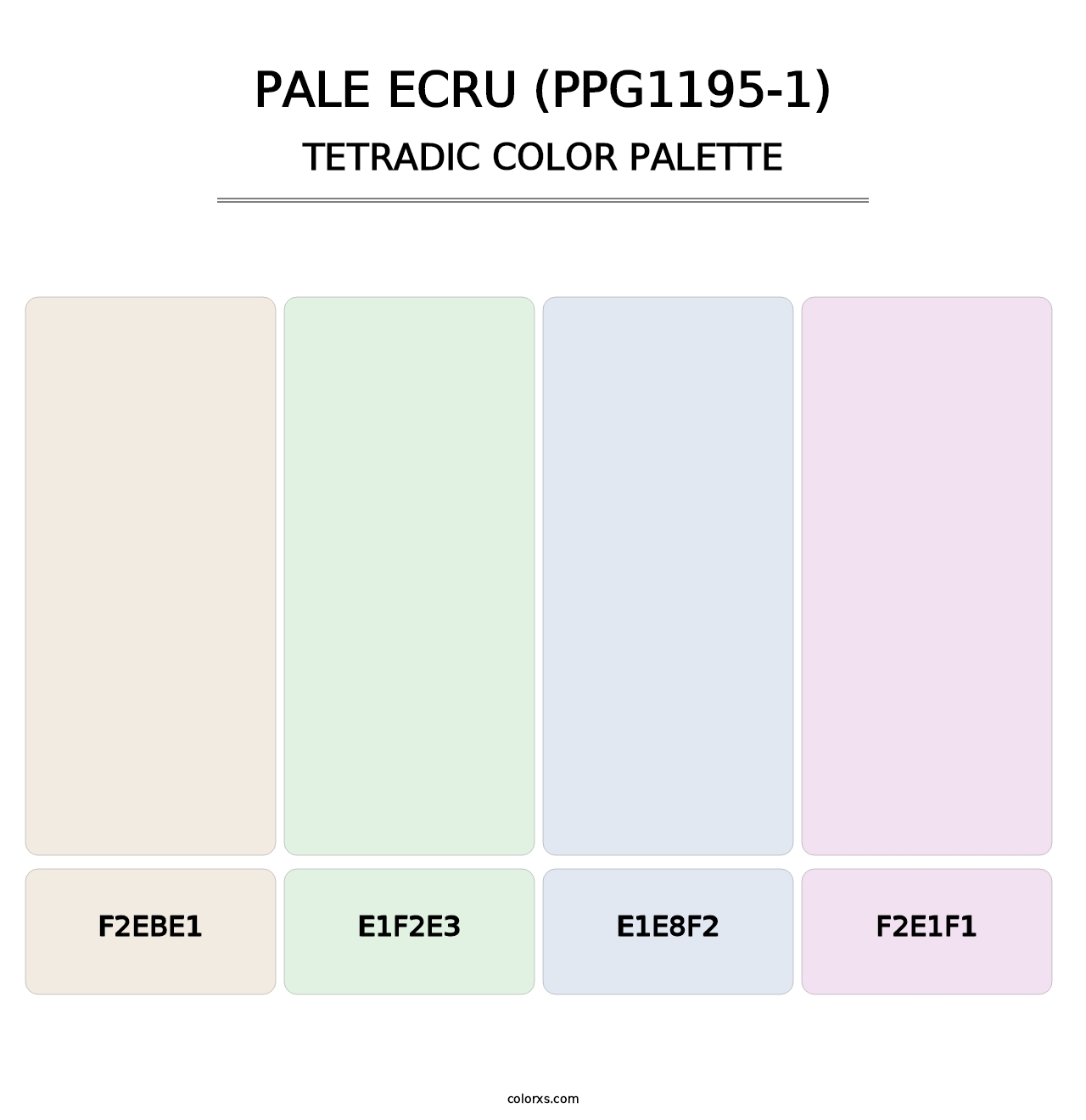 Pale Ecru (PPG1195-1) - Tetradic Color Palette