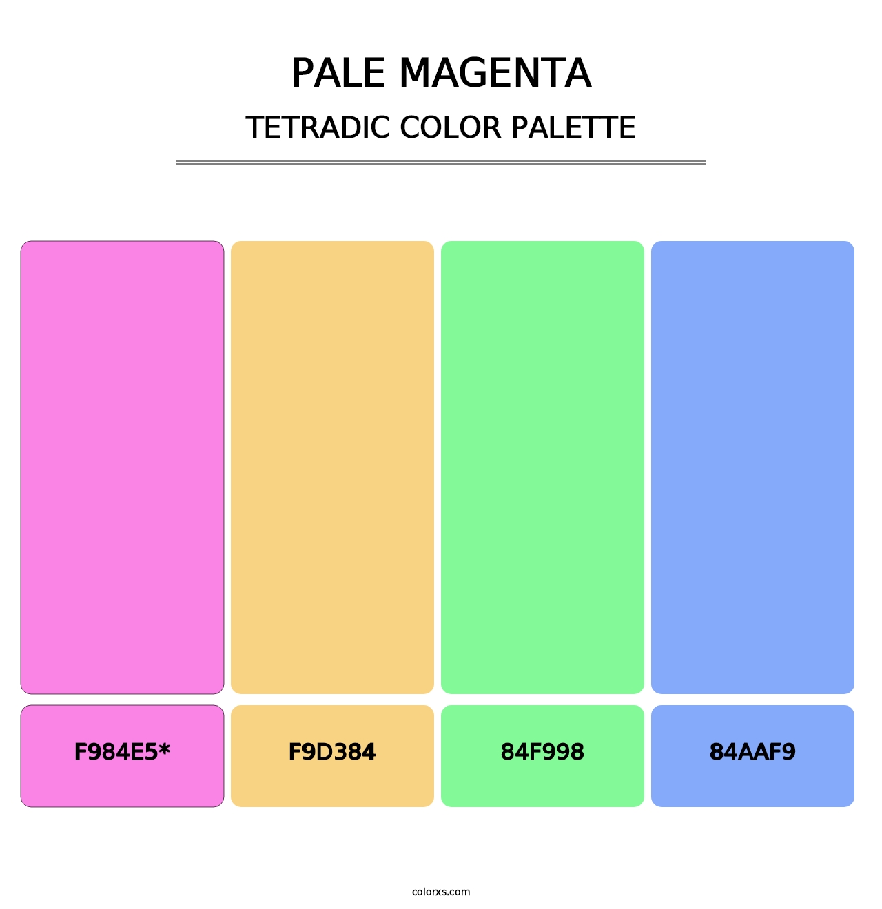Pale Magenta - Tetradic Color Palette