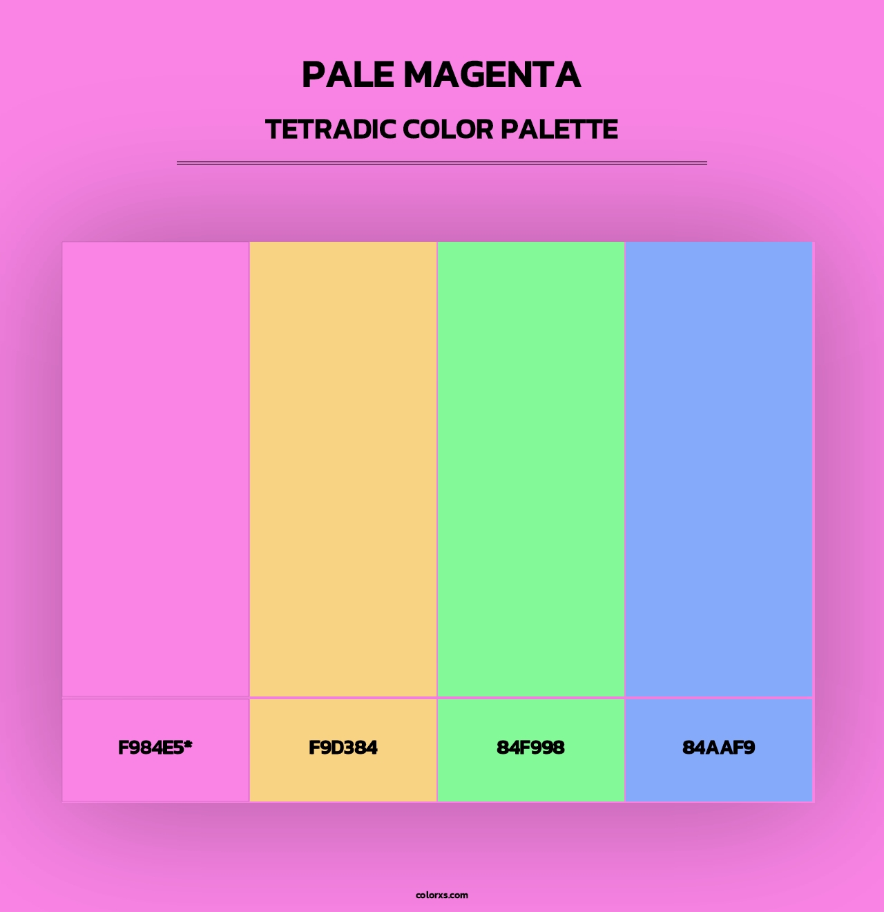 Pale Magenta - Tetradic Color Palette