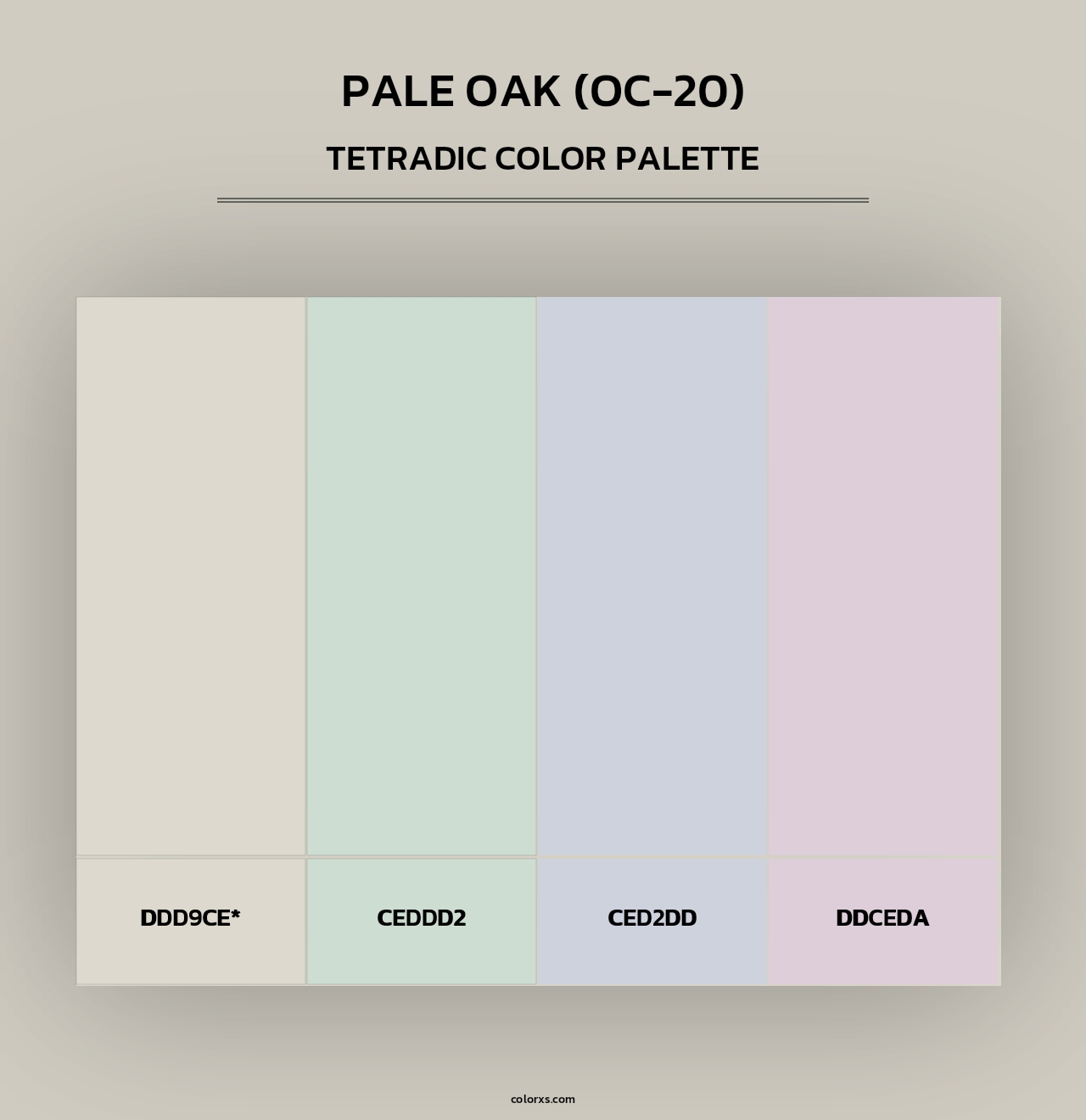 Pale Oak (OC-20) - Tetradic Color Palette