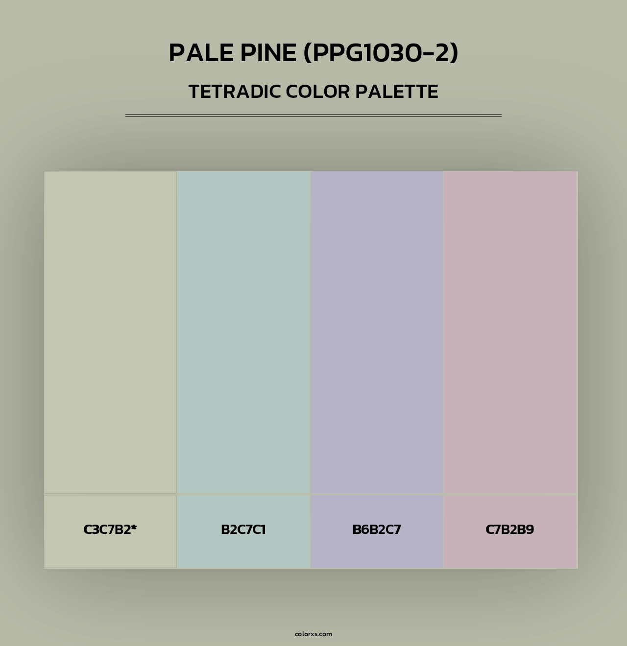 Pale Pine (PPG1030-2) - Tetradic Color Palette