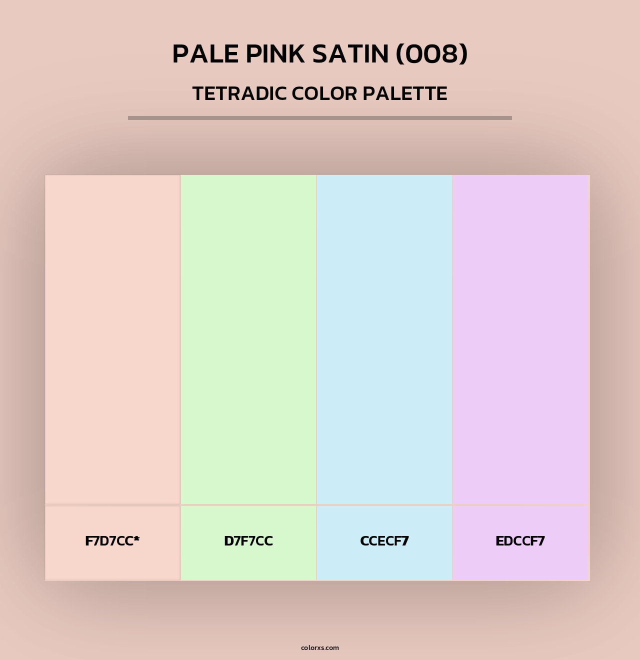 Pale Pink Satin (008) - Tetradic Color Palette