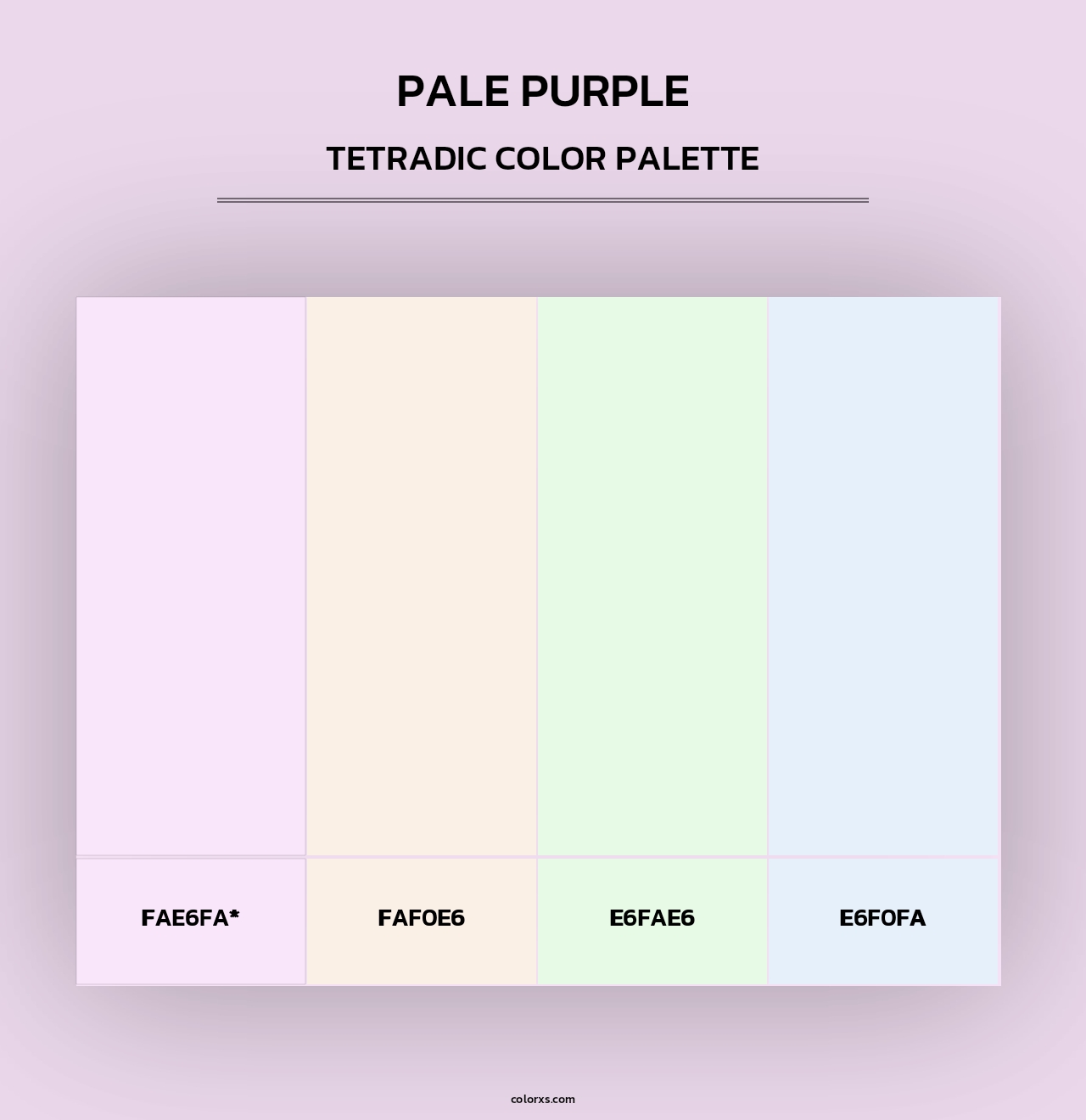 Pale Purple - Tetradic Color Palette
