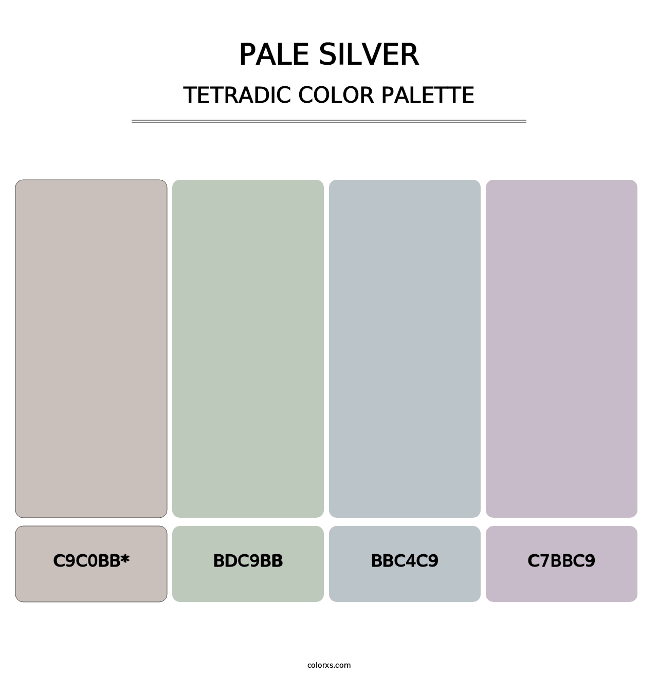 Pale Silver - Tetradic Color Palette