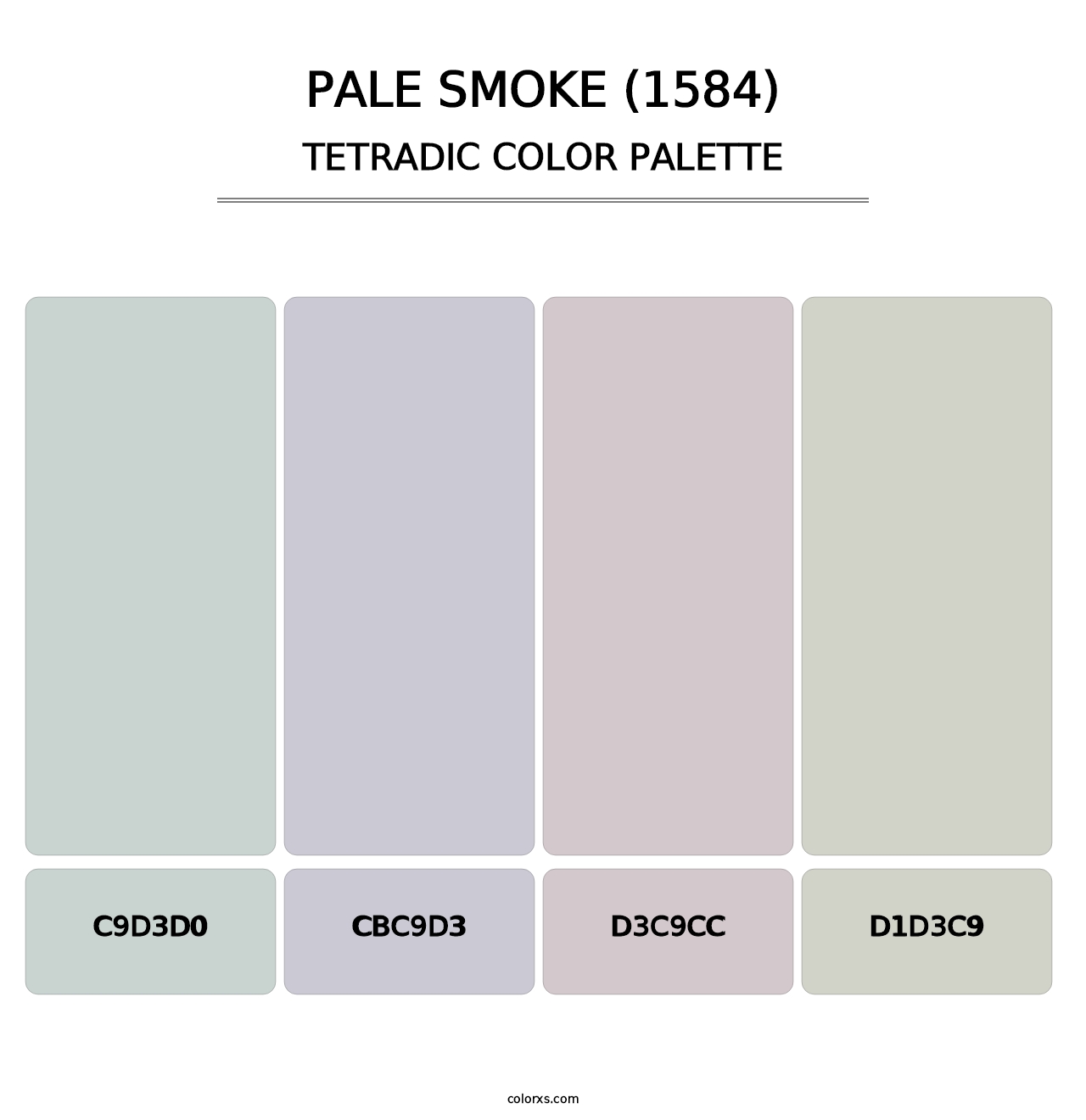 Pale Smoke (1584) - Tetradic Color Palette