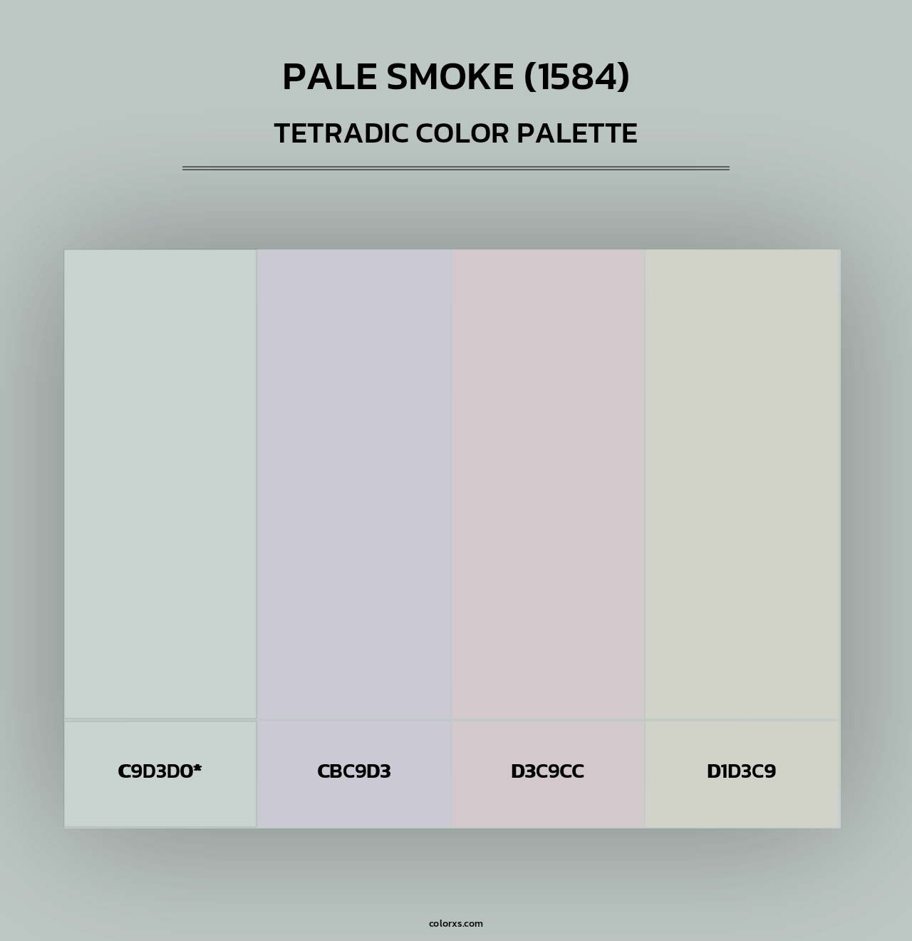 Pale Smoke (1584) - Tetradic Color Palette