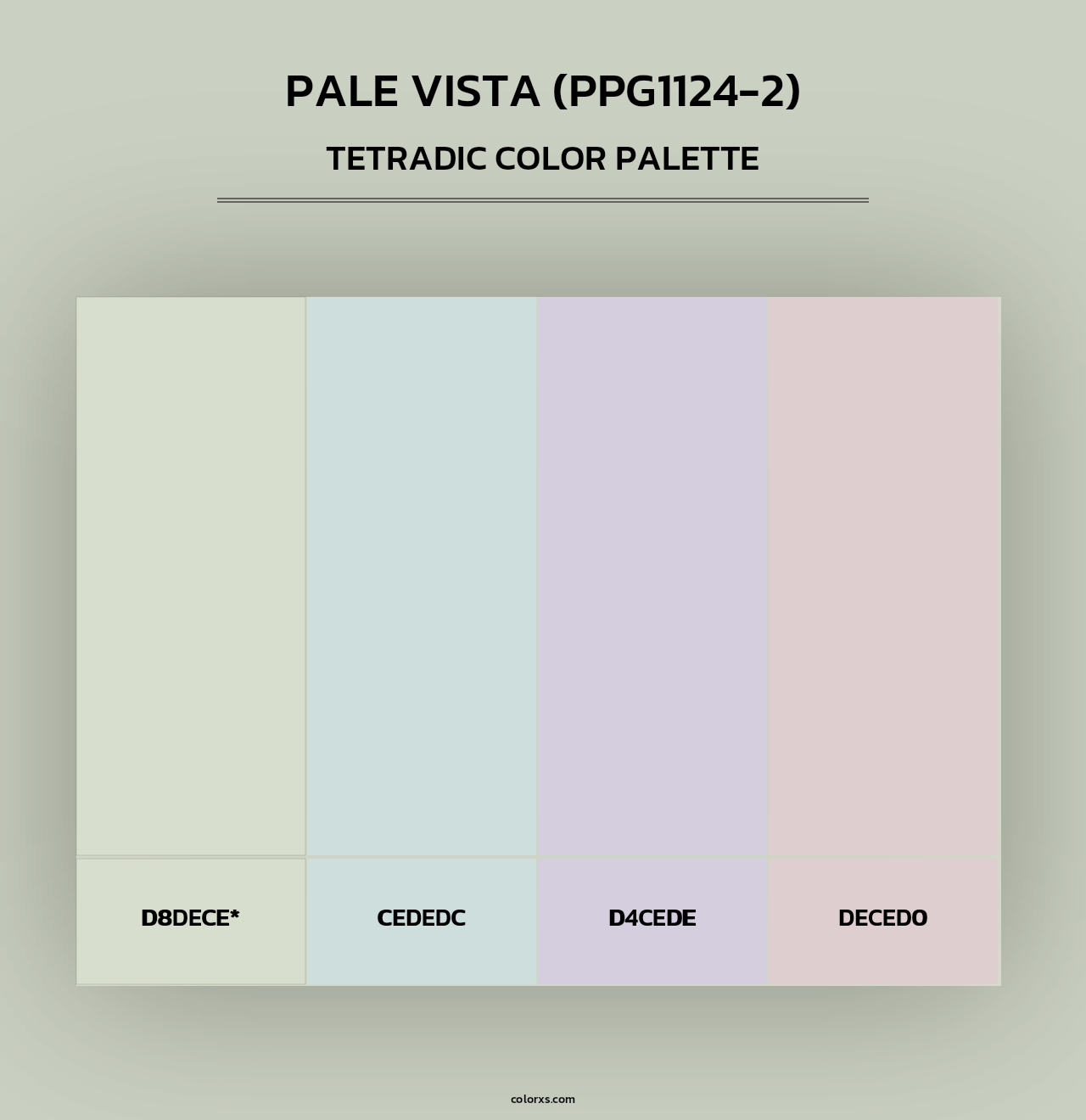 Pale Vista (PPG1124-2) - Tetradic Color Palette