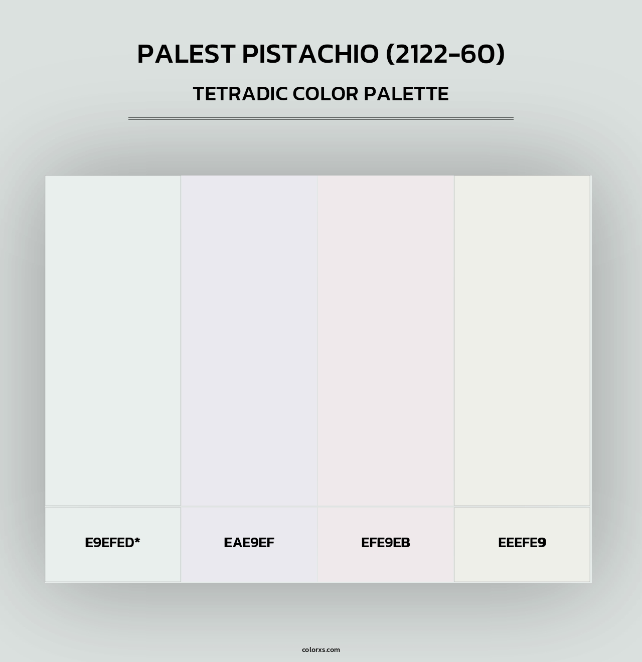 Palest Pistachio (2122-60) - Tetradic Color Palette