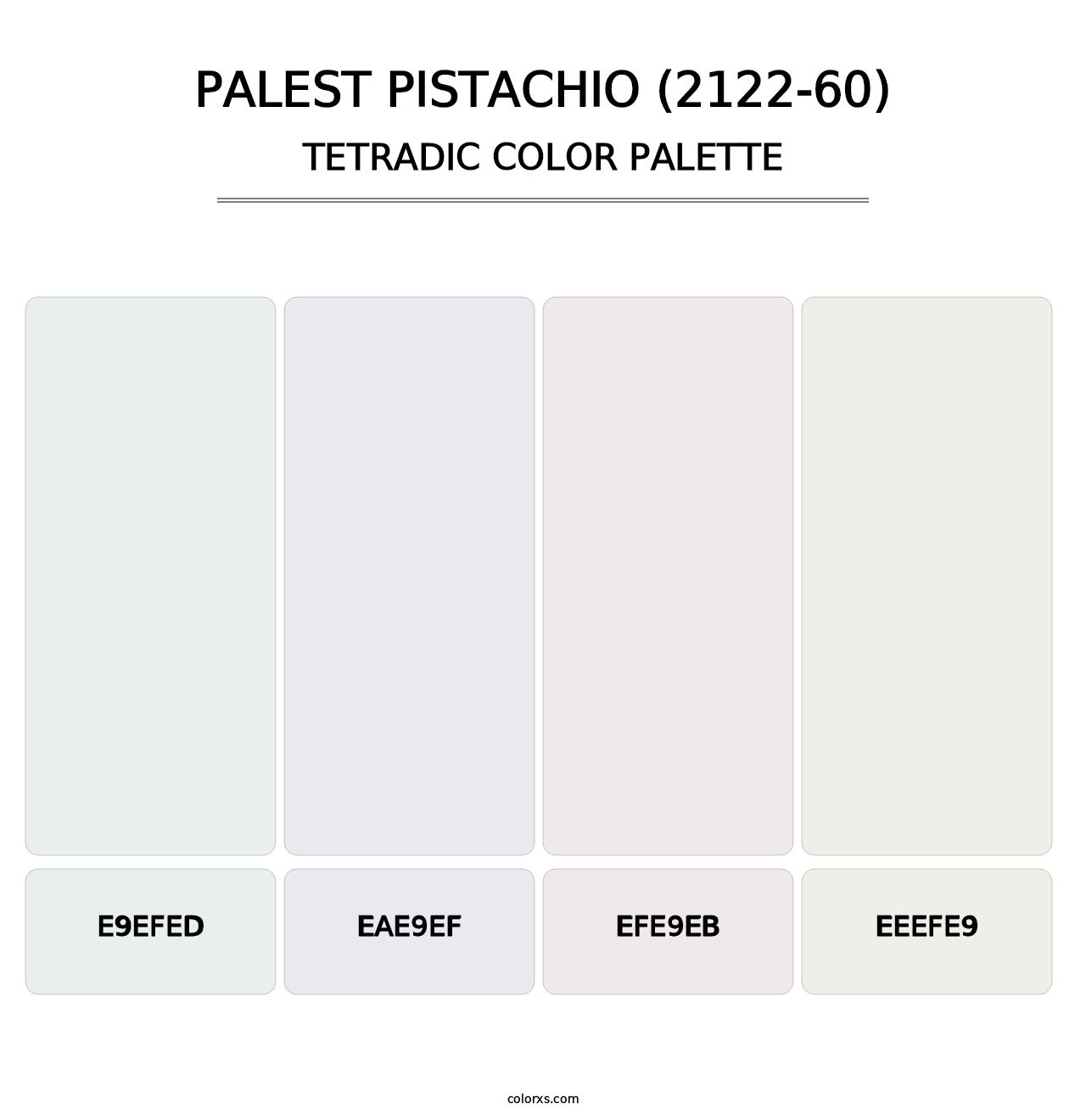 Palest Pistachio (2122-60) - Tetradic Color Palette
