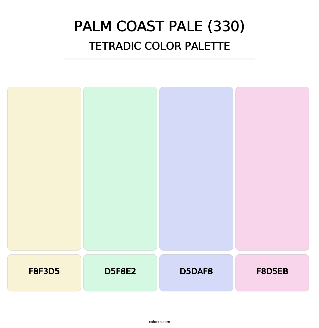 Palm Coast Pale (330) - Tetradic Color Palette