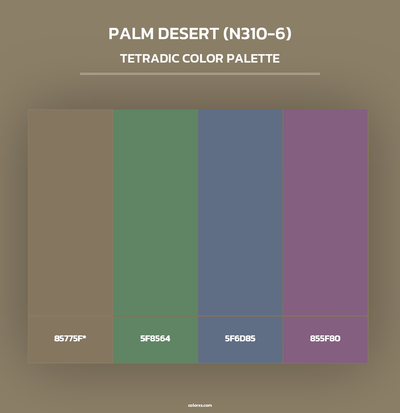 Palm Desert (N310-6) - Tetradic Color Palette