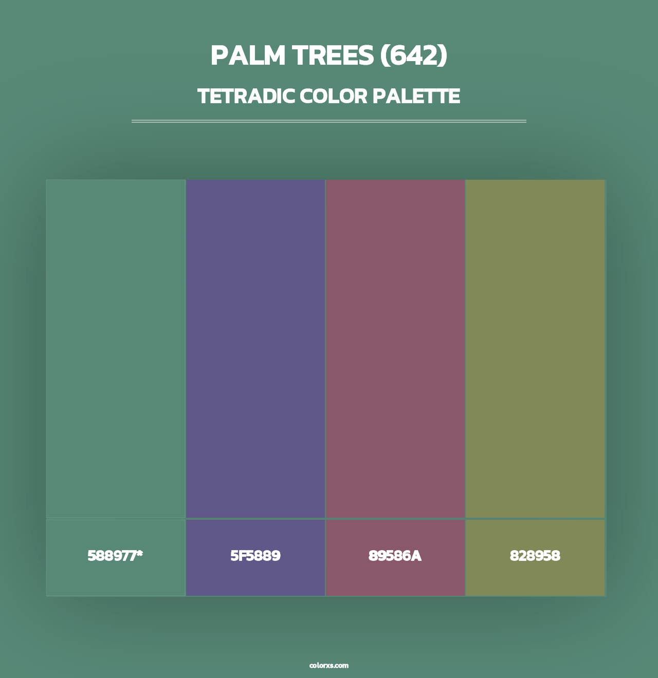 Palm Trees (642) - Tetradic Color Palette