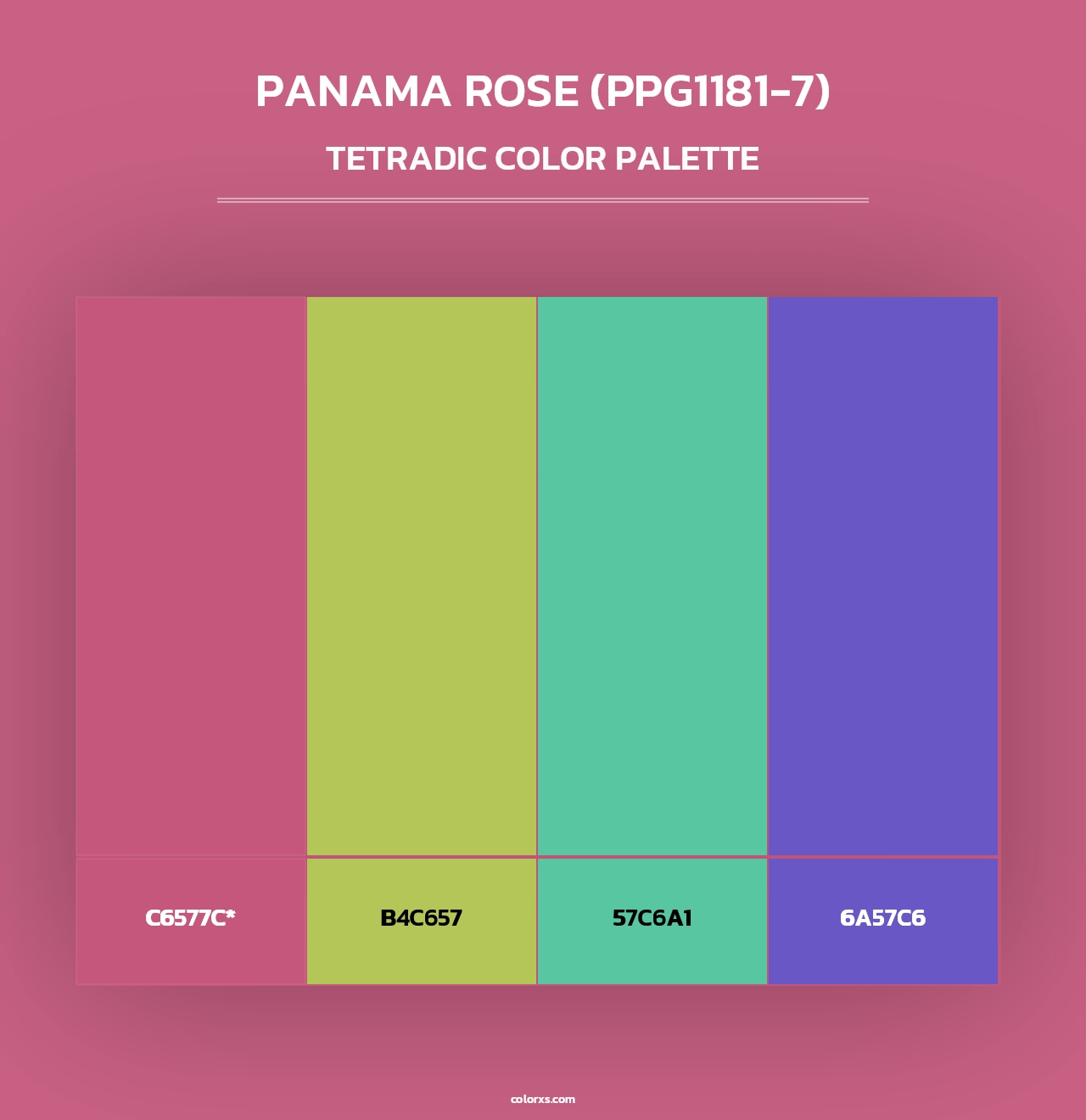 Panama Rose (PPG1181-7) - Tetradic Color Palette