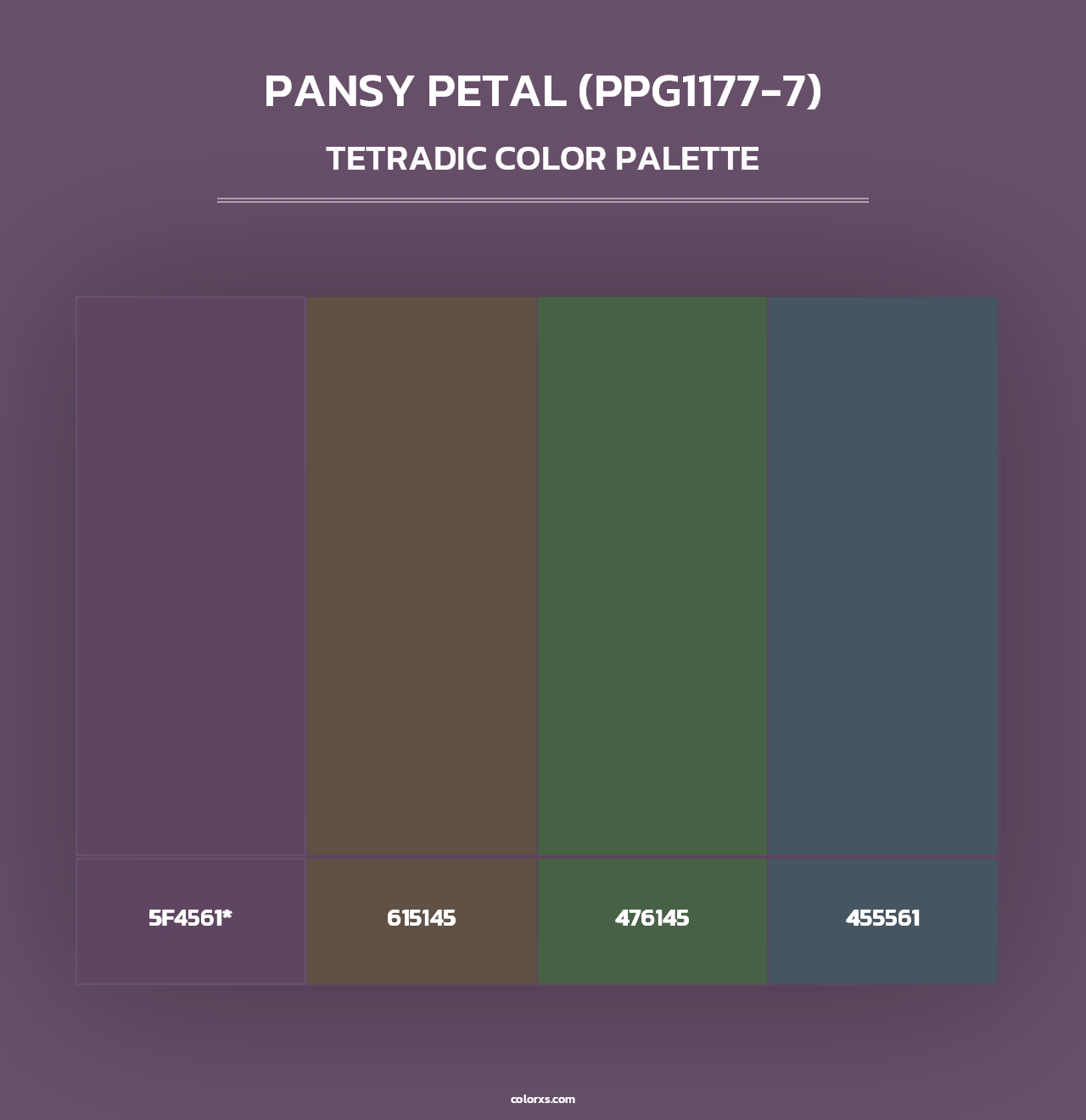 Pansy Petal (PPG1177-7) - Tetradic Color Palette