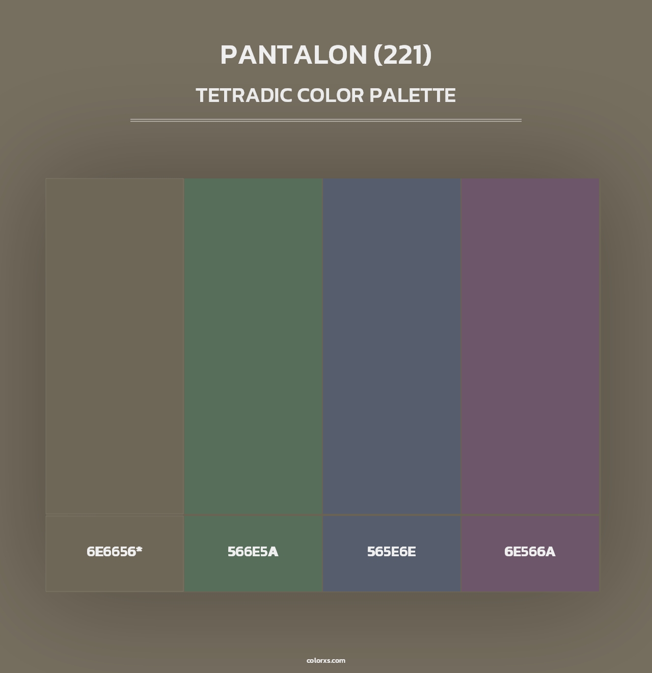 Pantalon (221) - Tetradic Color Palette