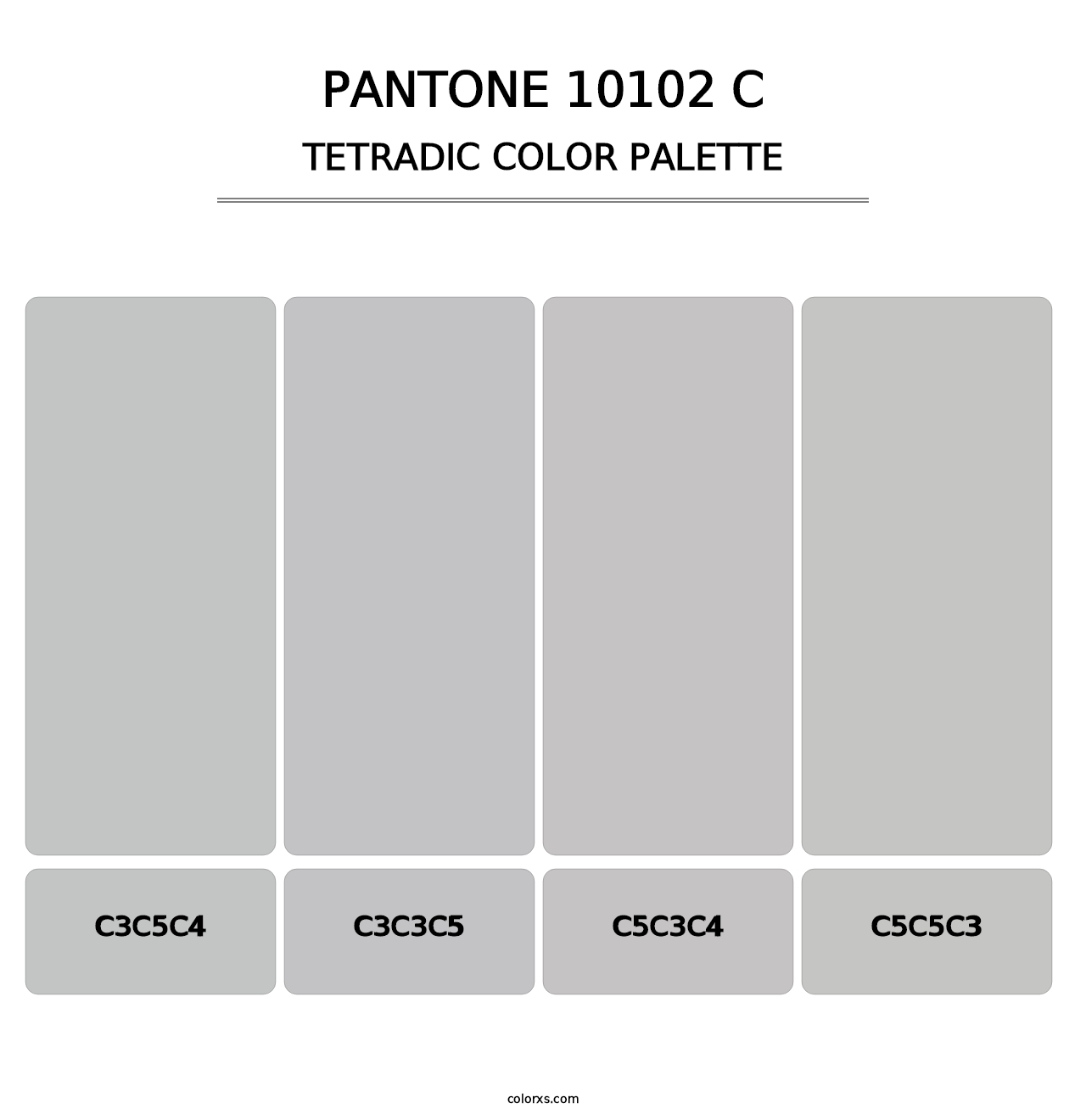 PANTONE 10102 C - Tetradic Color Palette