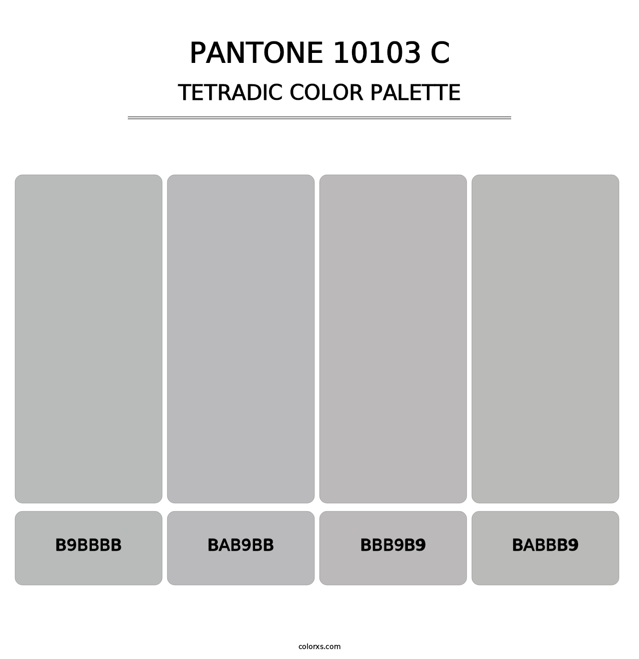 PANTONE 10103 C - Tetradic Color Palette