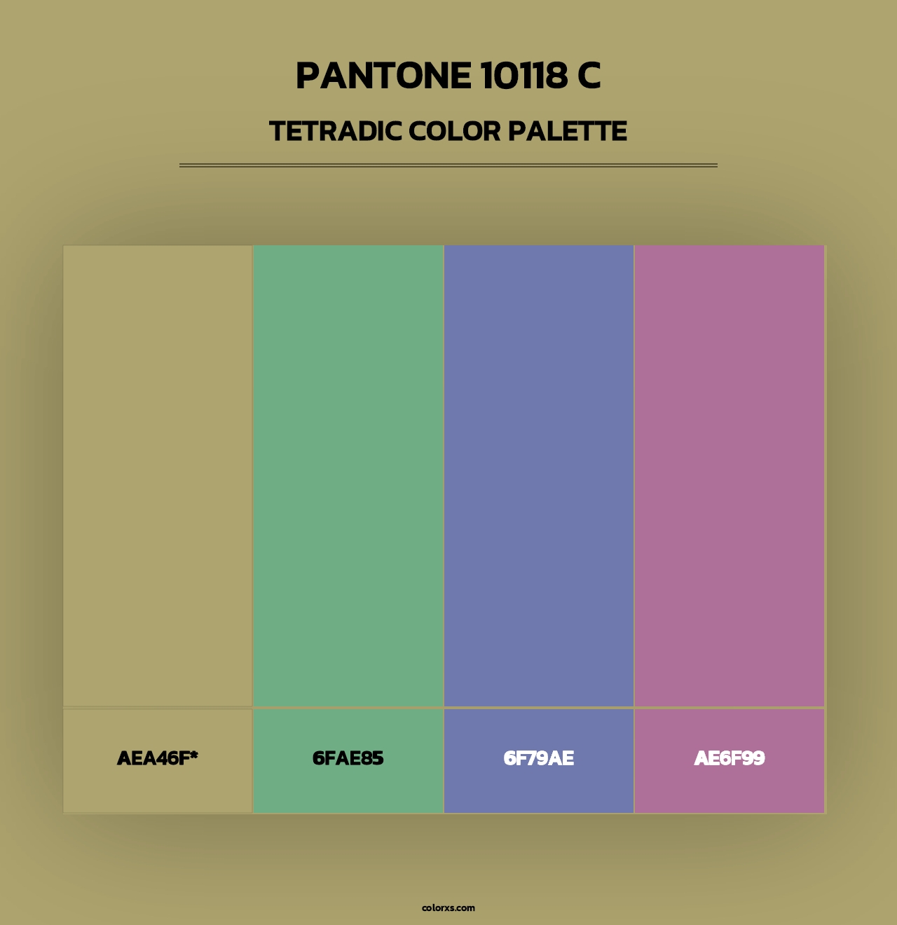PANTONE 10118 C - Tetradic Color Palette
