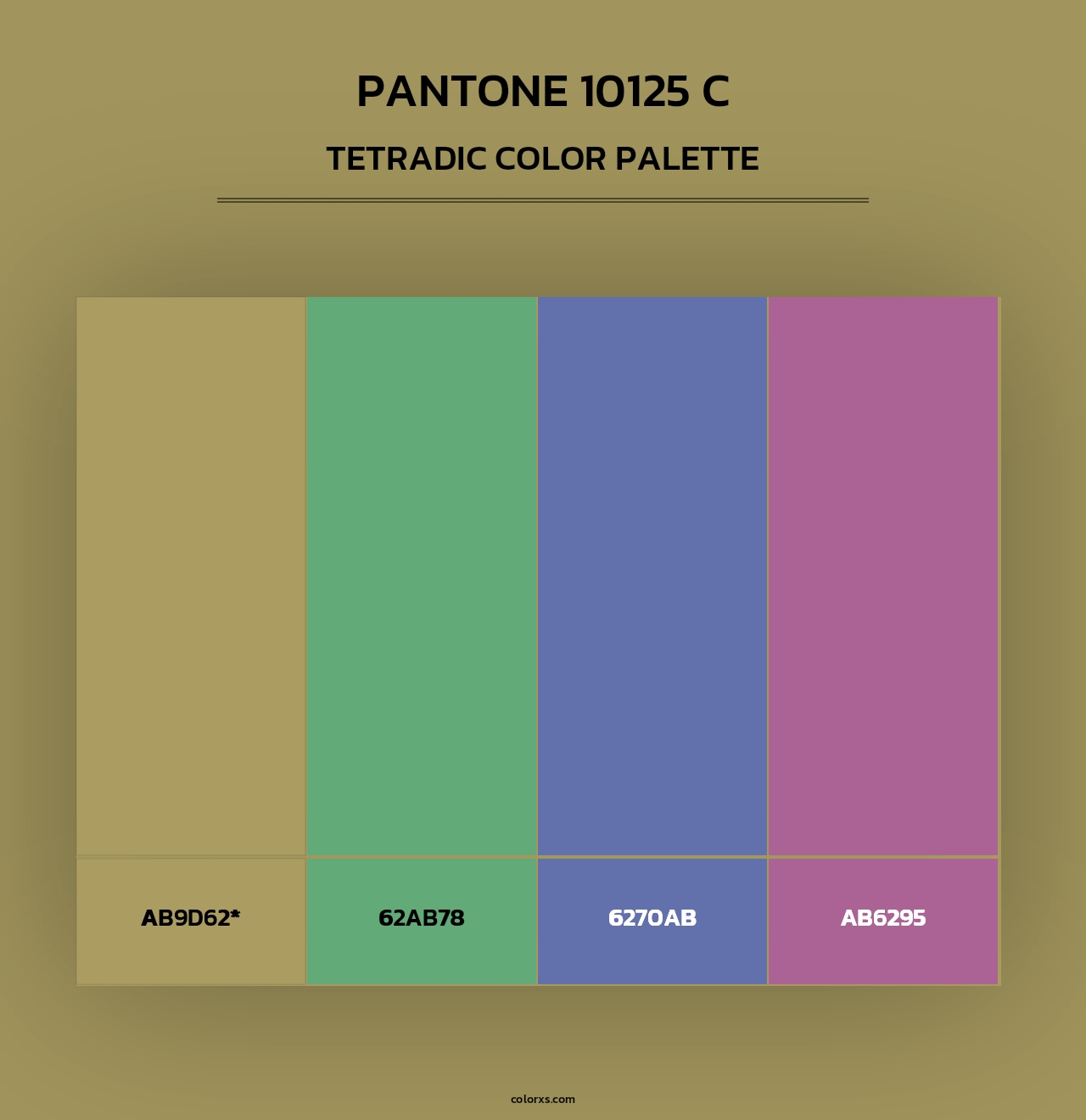 PANTONE 10125 C - Tetradic Color Palette
