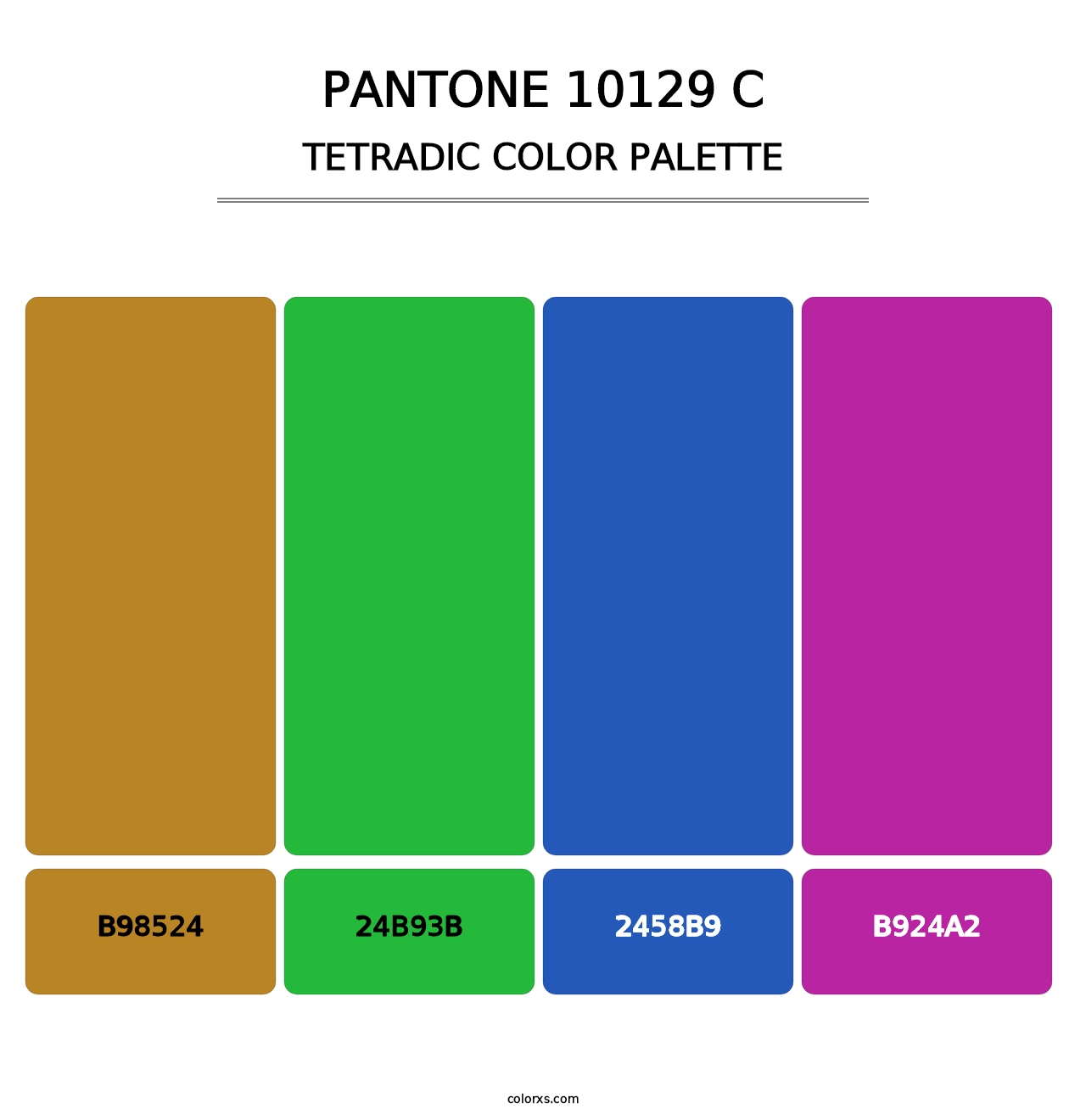 PANTONE 10129 C - Tetradic Color Palette