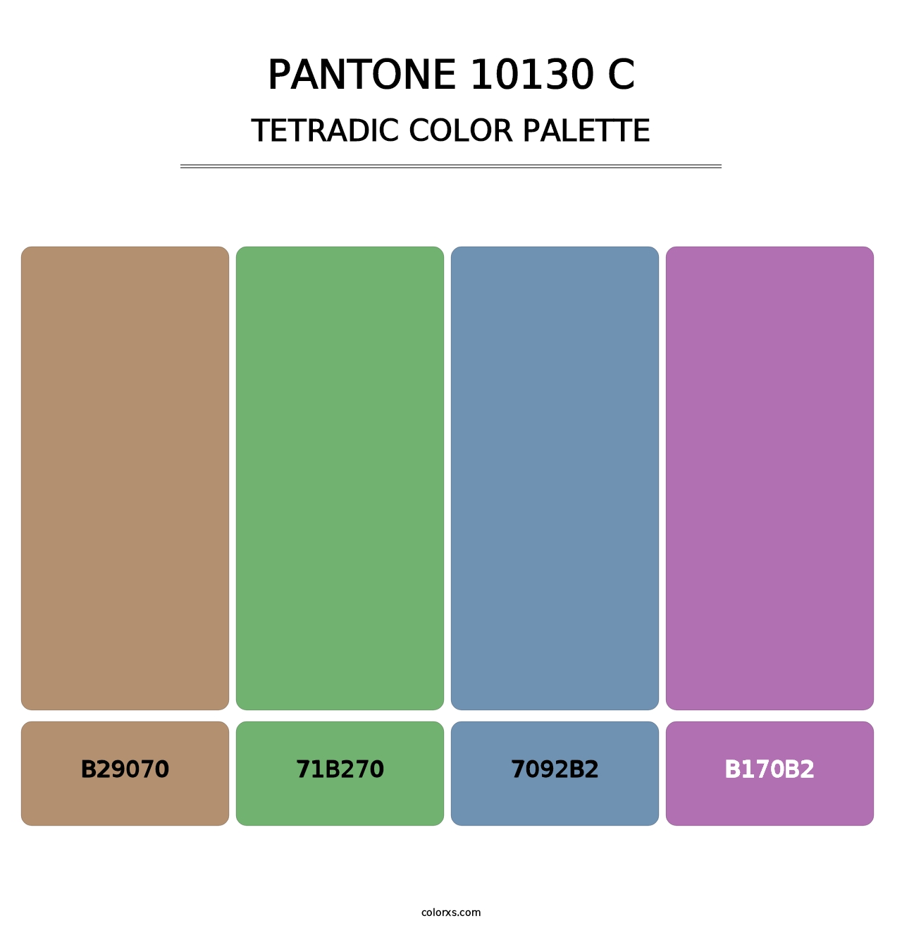 PANTONE 10130 C - Tetradic Color Palette