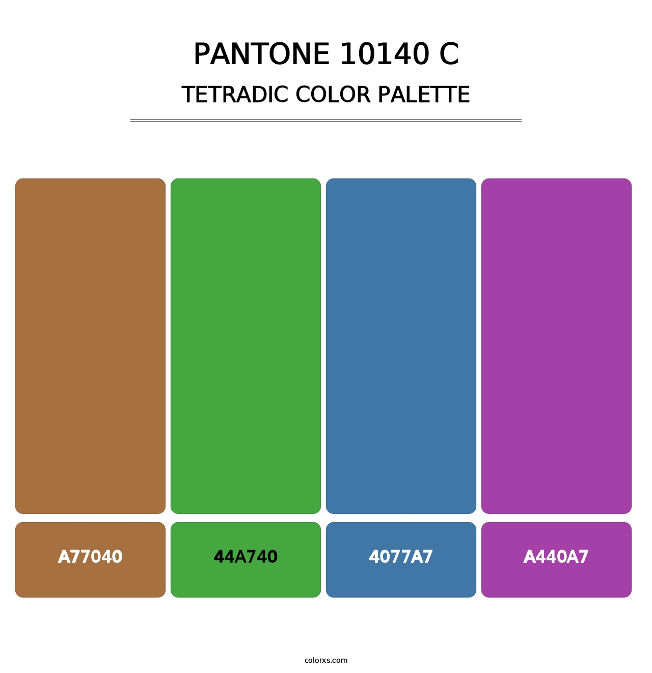 PANTONE 10140 C - Tetradic Color Palette