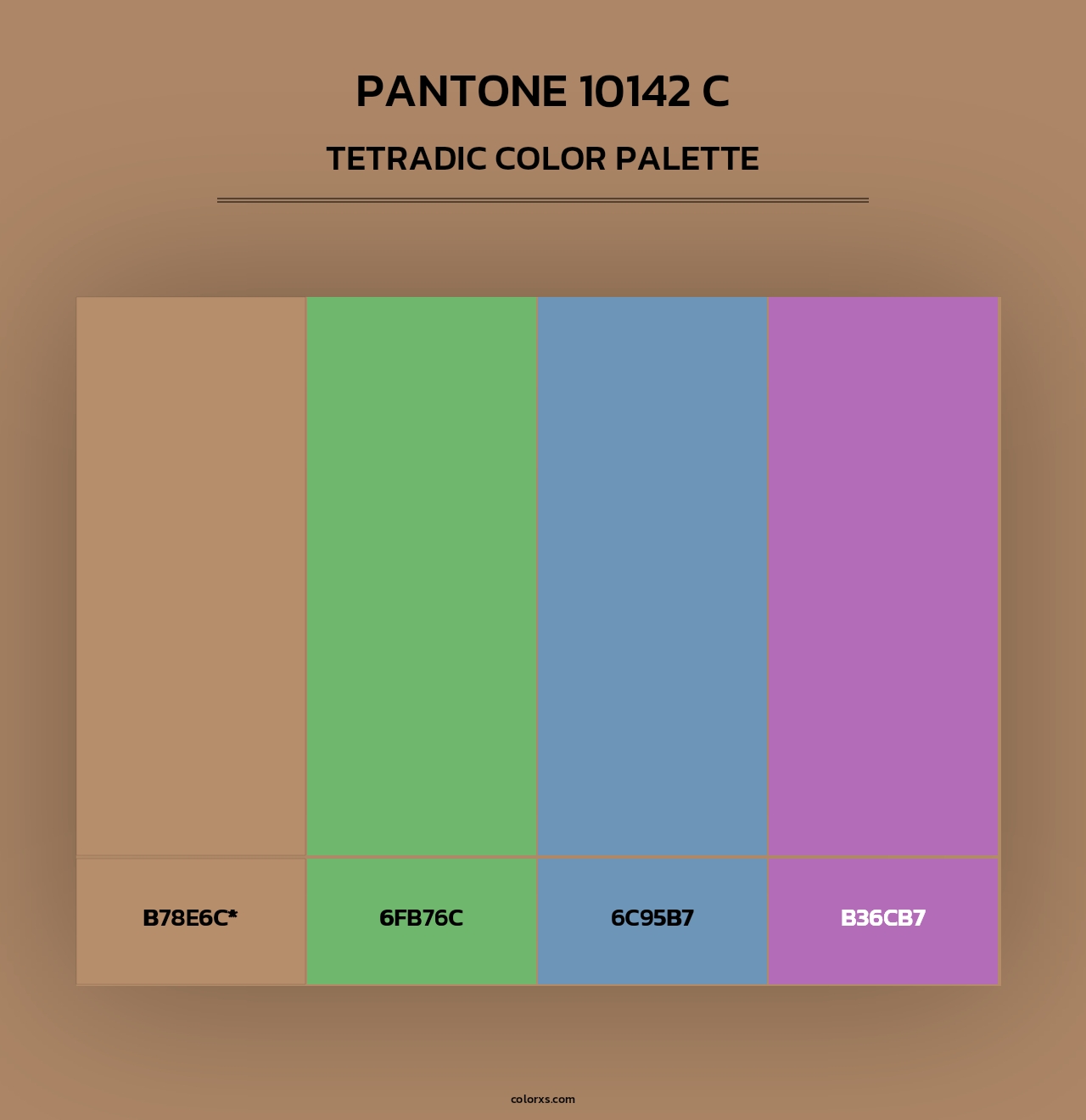 PANTONE 10142 C - Tetradic Color Palette