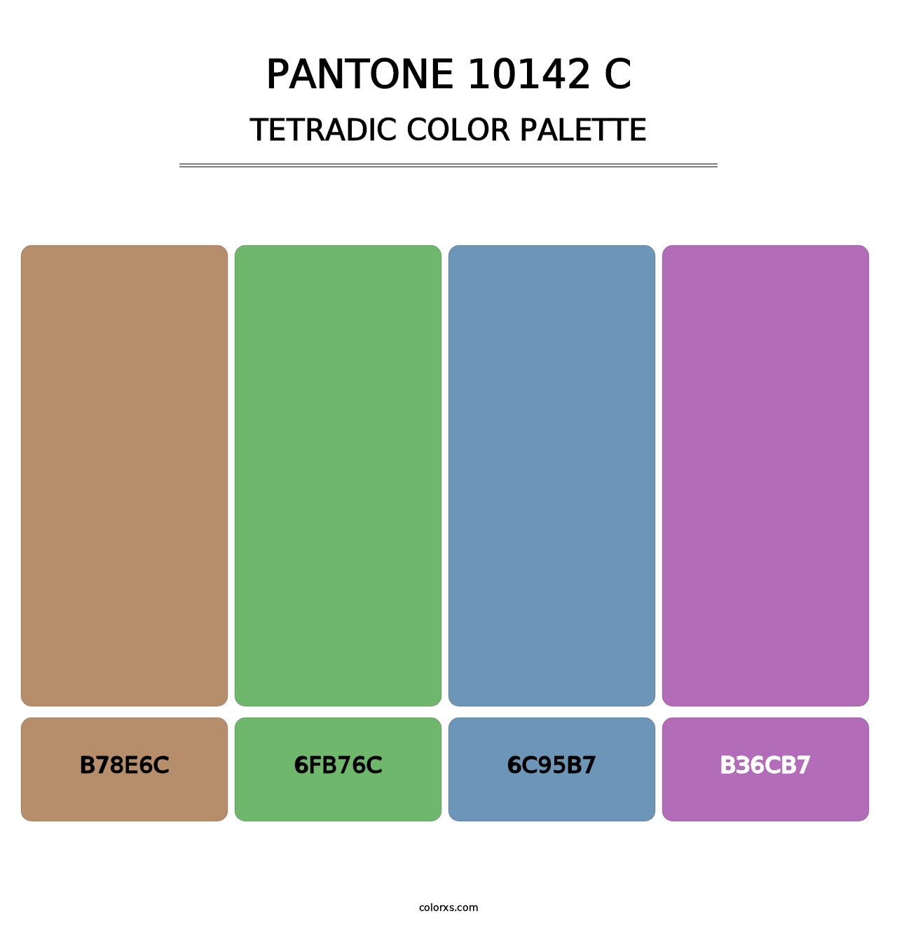 PANTONE 10142 C - Tetradic Color Palette