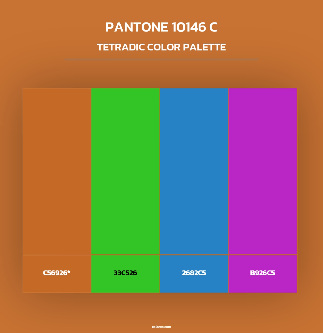 PANTONE 10146 C - Tetradic Color Palette