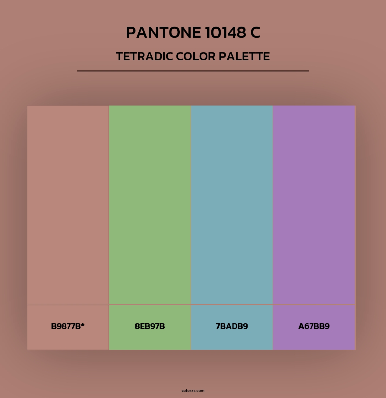 PANTONE 10148 C - Tetradic Color Palette