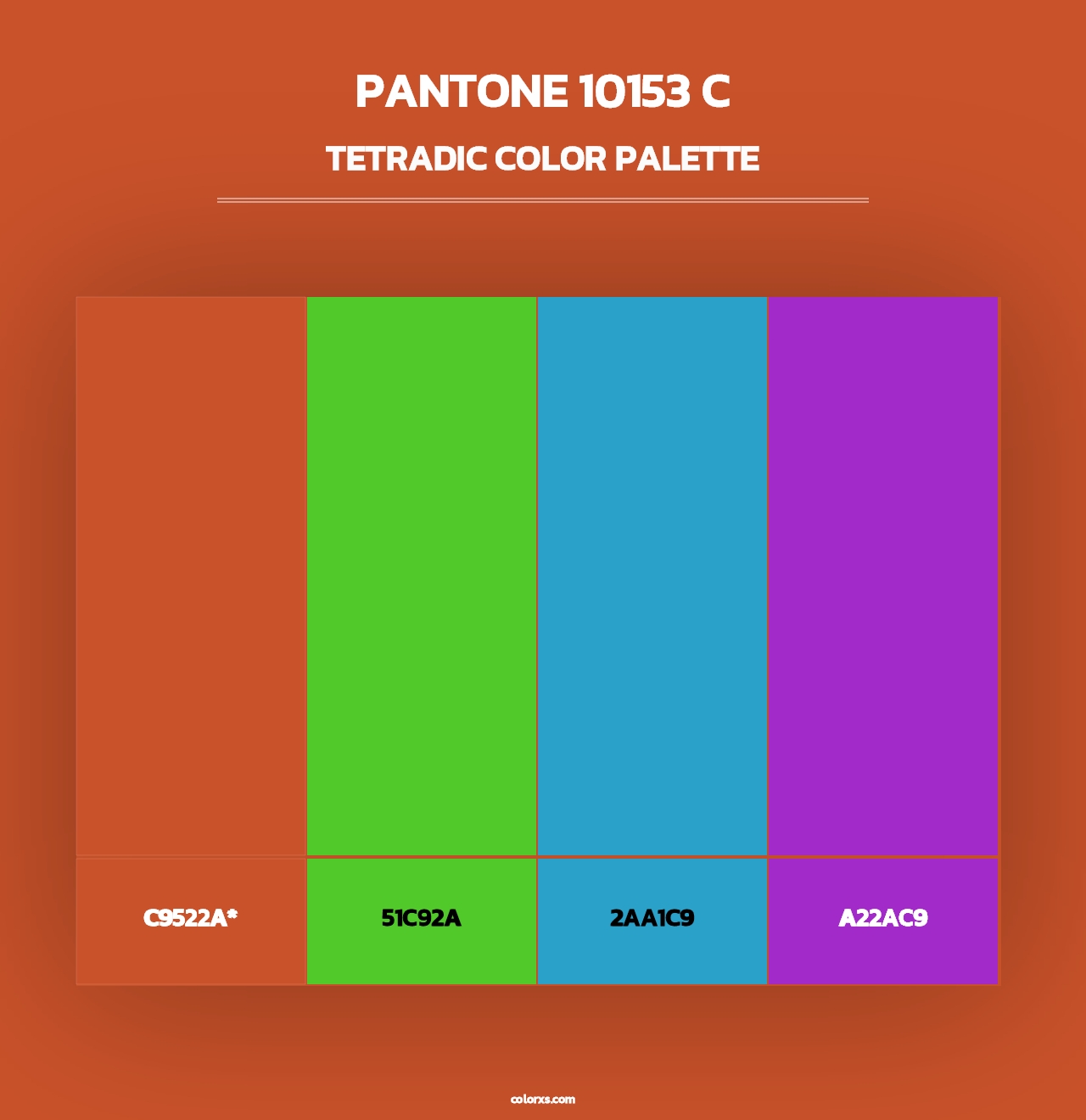PANTONE 10153 C - Tetradic Color Palette