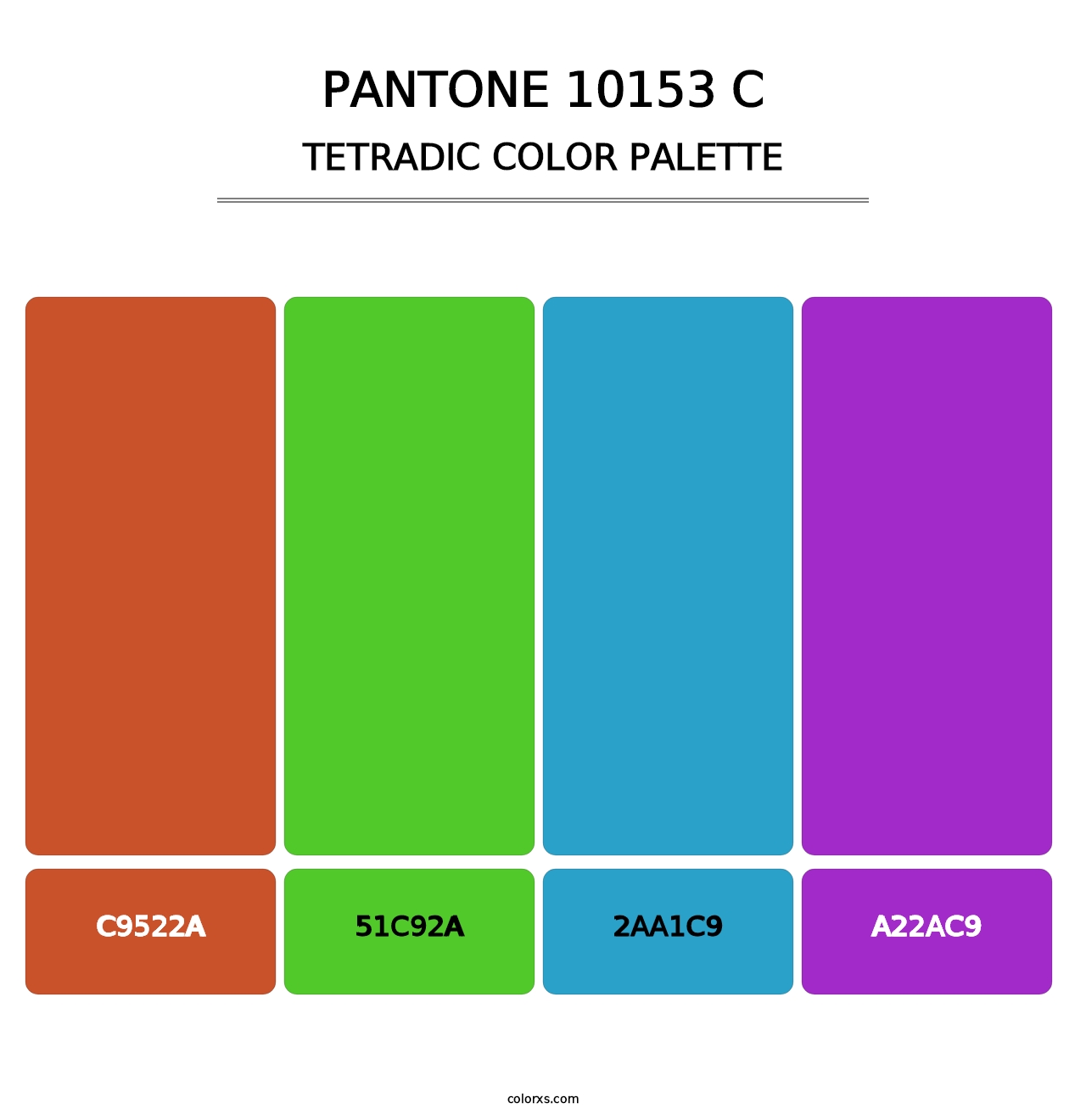 PANTONE 10153 C - Tetradic Color Palette